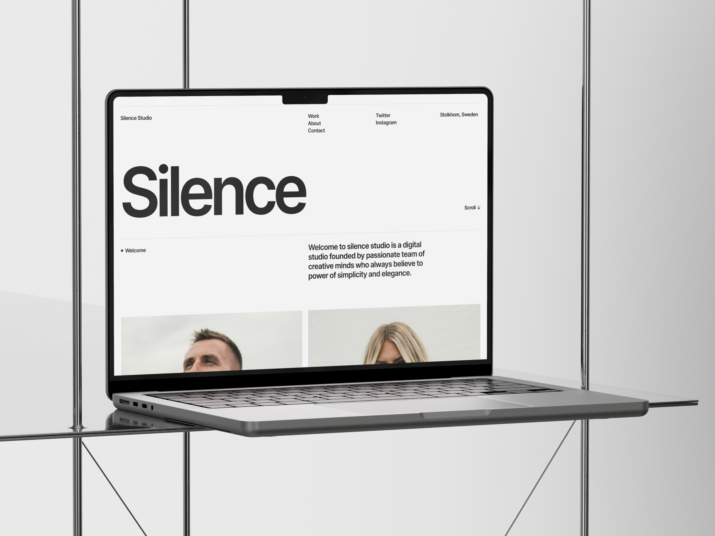 Screenshot of Silence website
