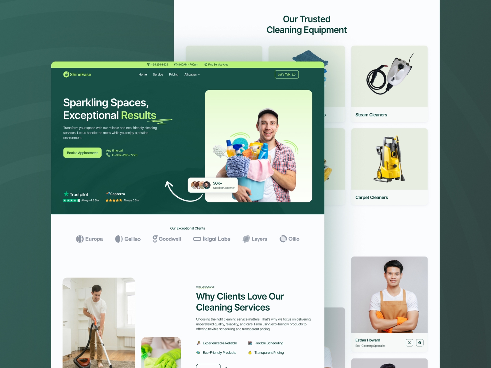 Screenshot of Sineease website