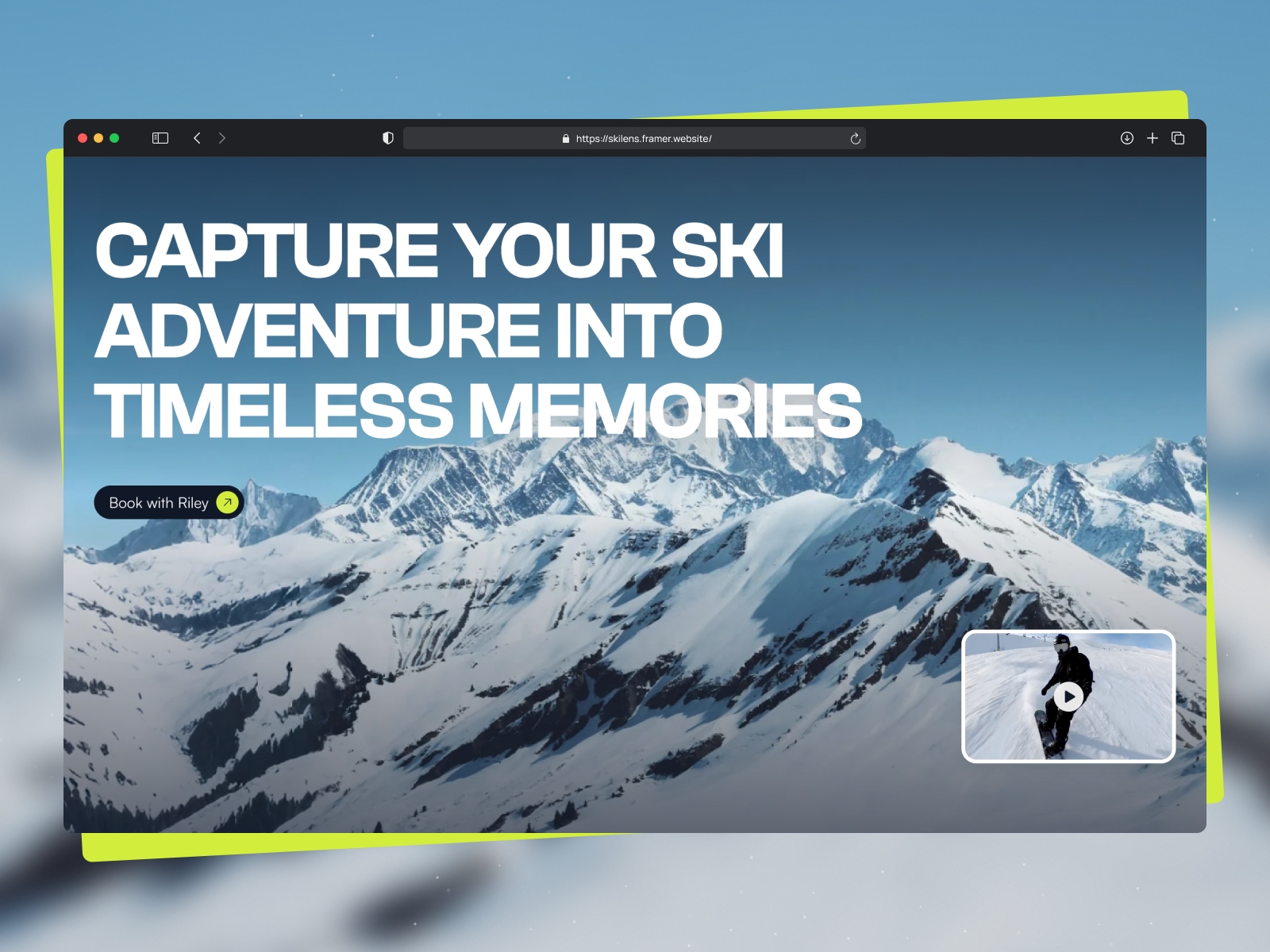 Screenshot of Skilens website