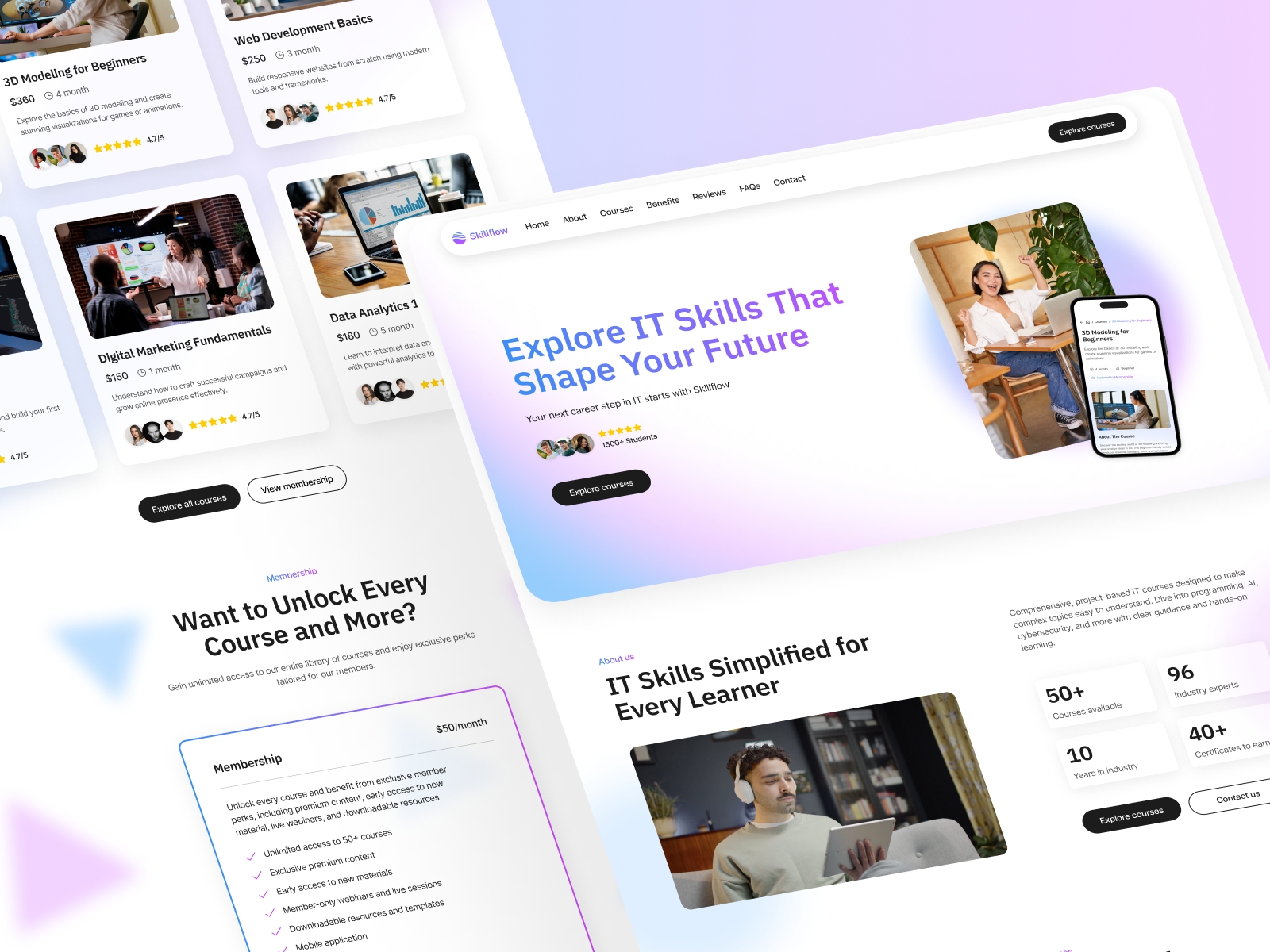 Screenshot of Skillflow website