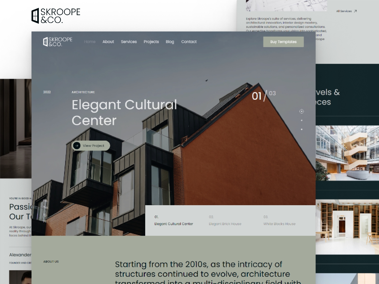 Screenshot of Skroope website