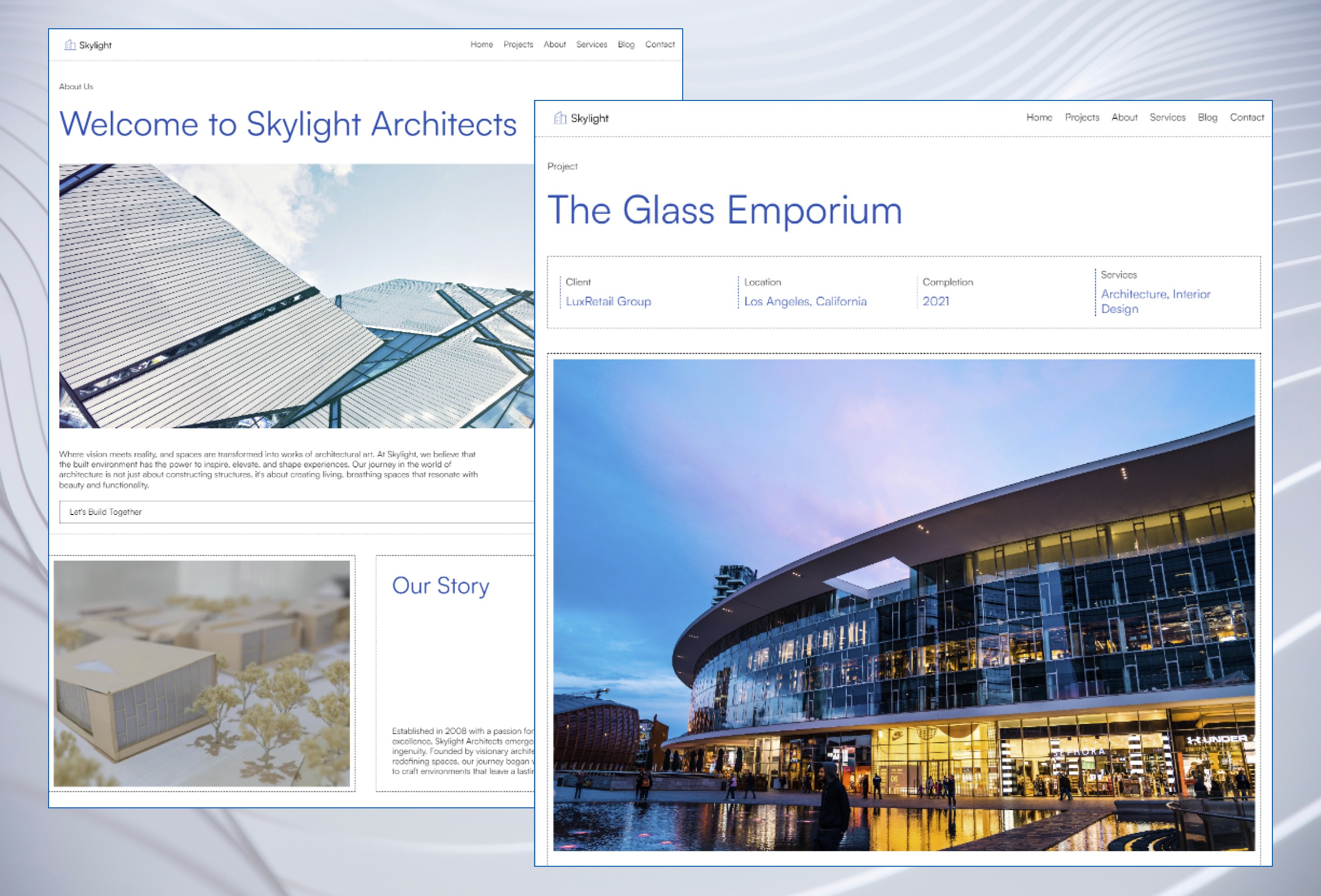 Screenshot 3 of Skylight architecture agency template
