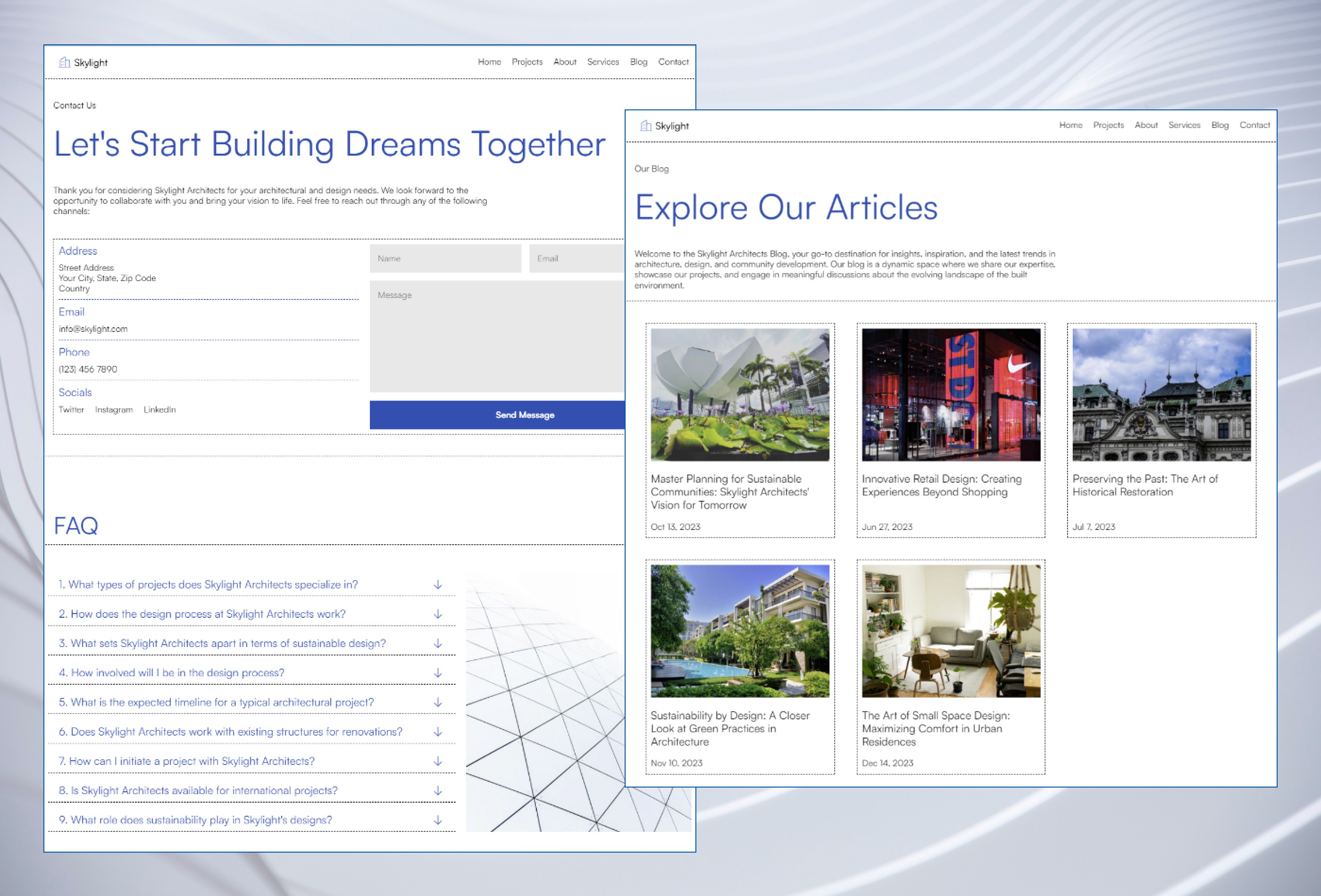 Screenshot 4 of Skylight architecture agency template