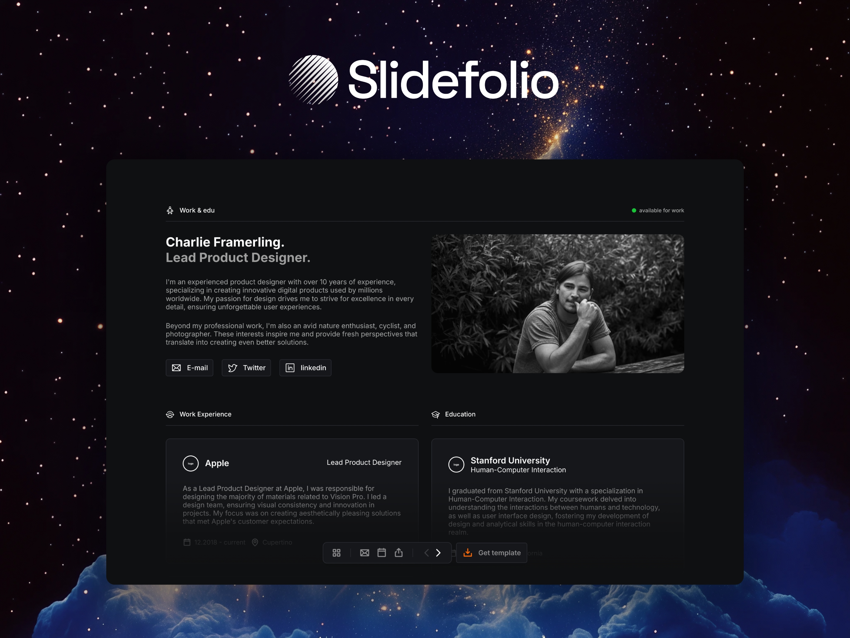 Screenshot 1 of Slidefolio