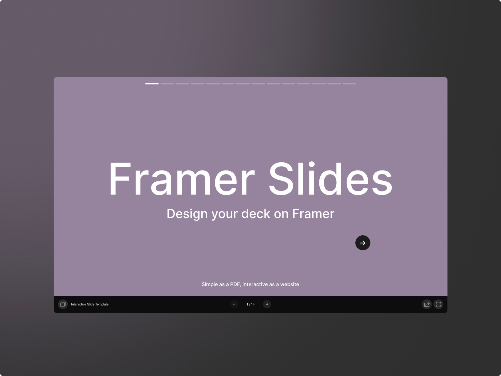 Screenshot of Slides website
