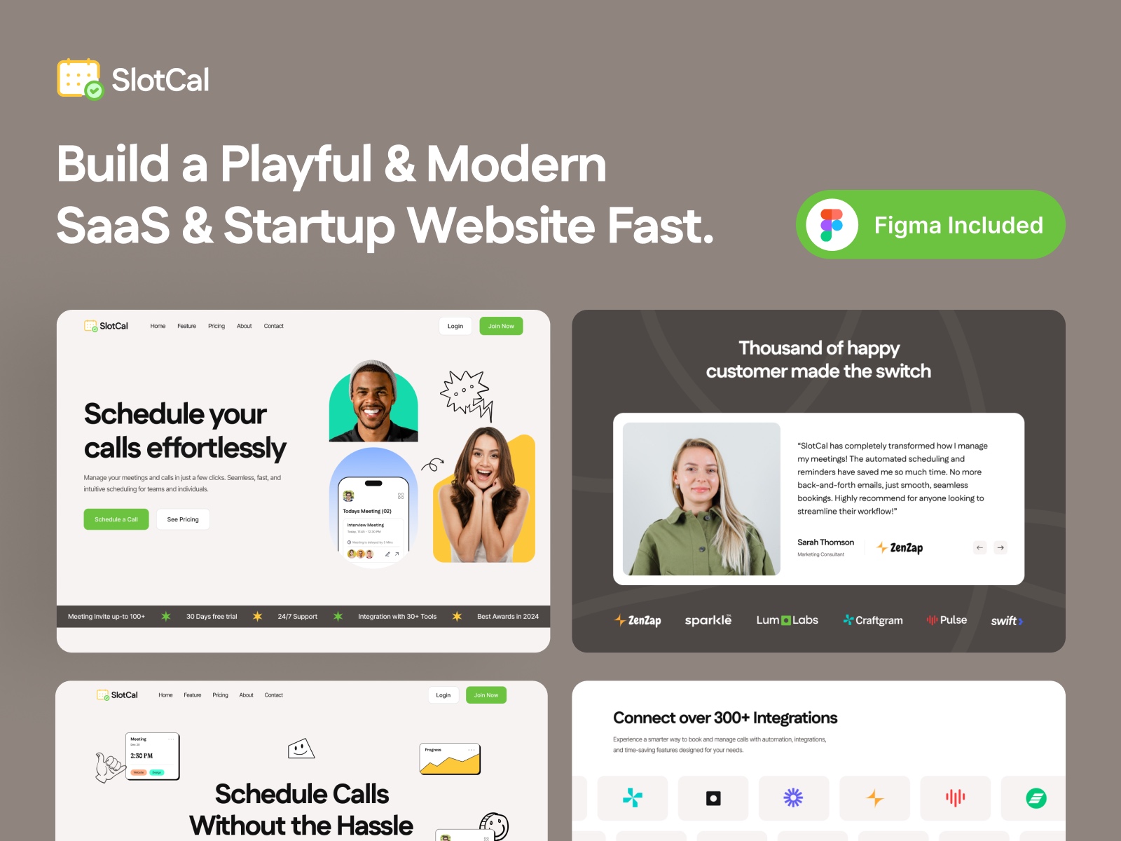 Screenshot of Slotcal website