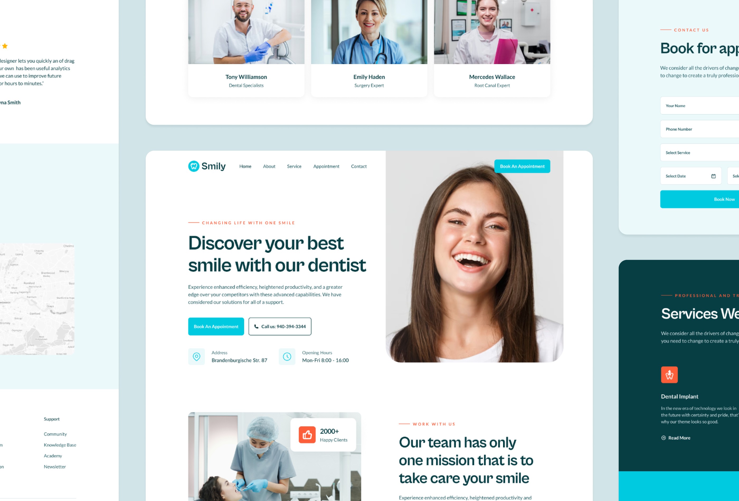 Screenshot of Smily website