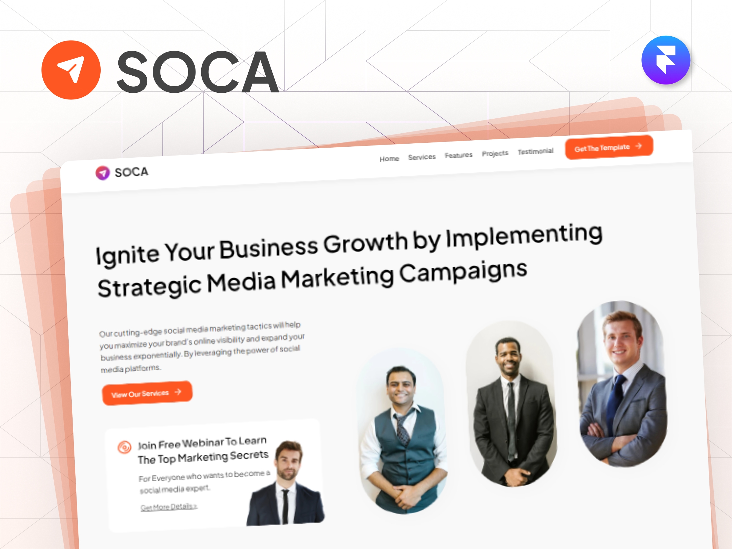 Screenshot of Soca website