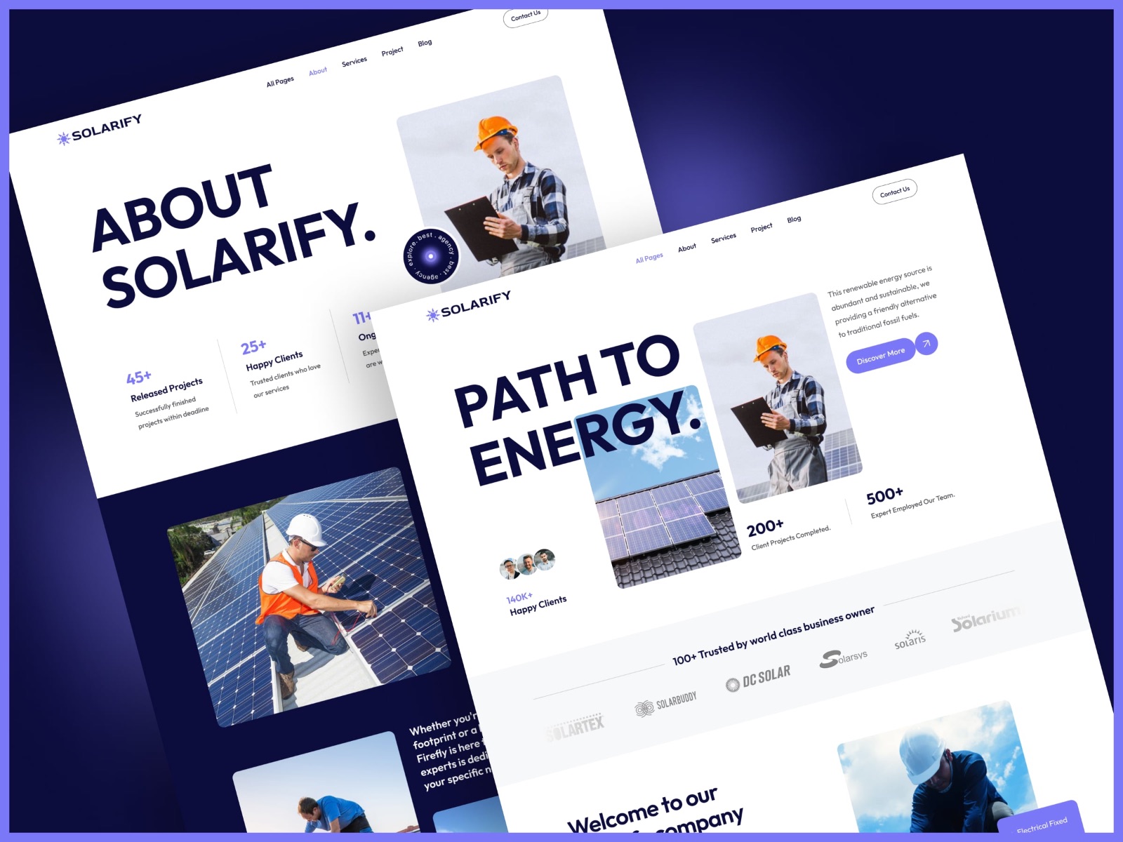 Screenshot of Solarify website