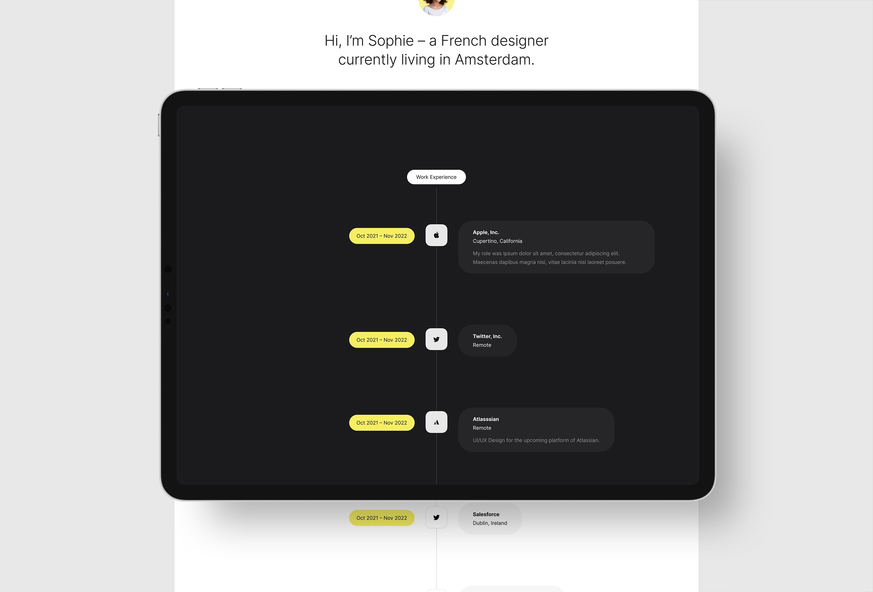 Screenshot 3 of Solide cv your framer template for cv or personal website