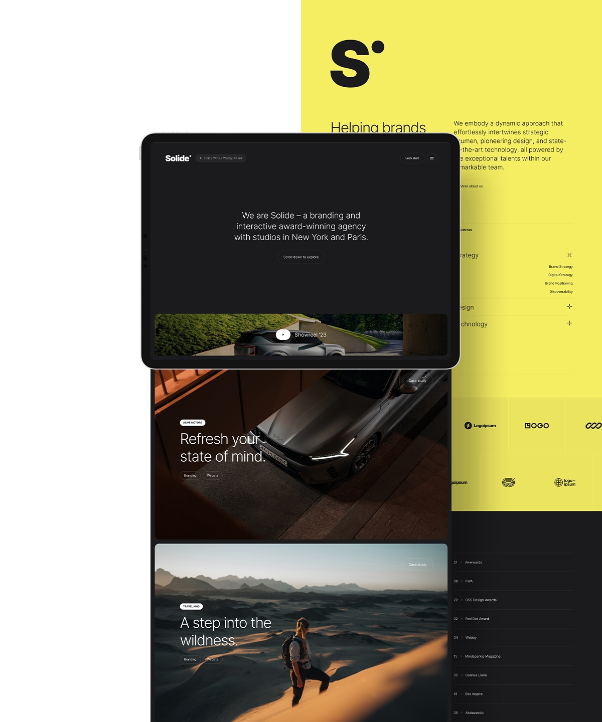 Screenshot 2 of Solide studio or agency portfolio framer template