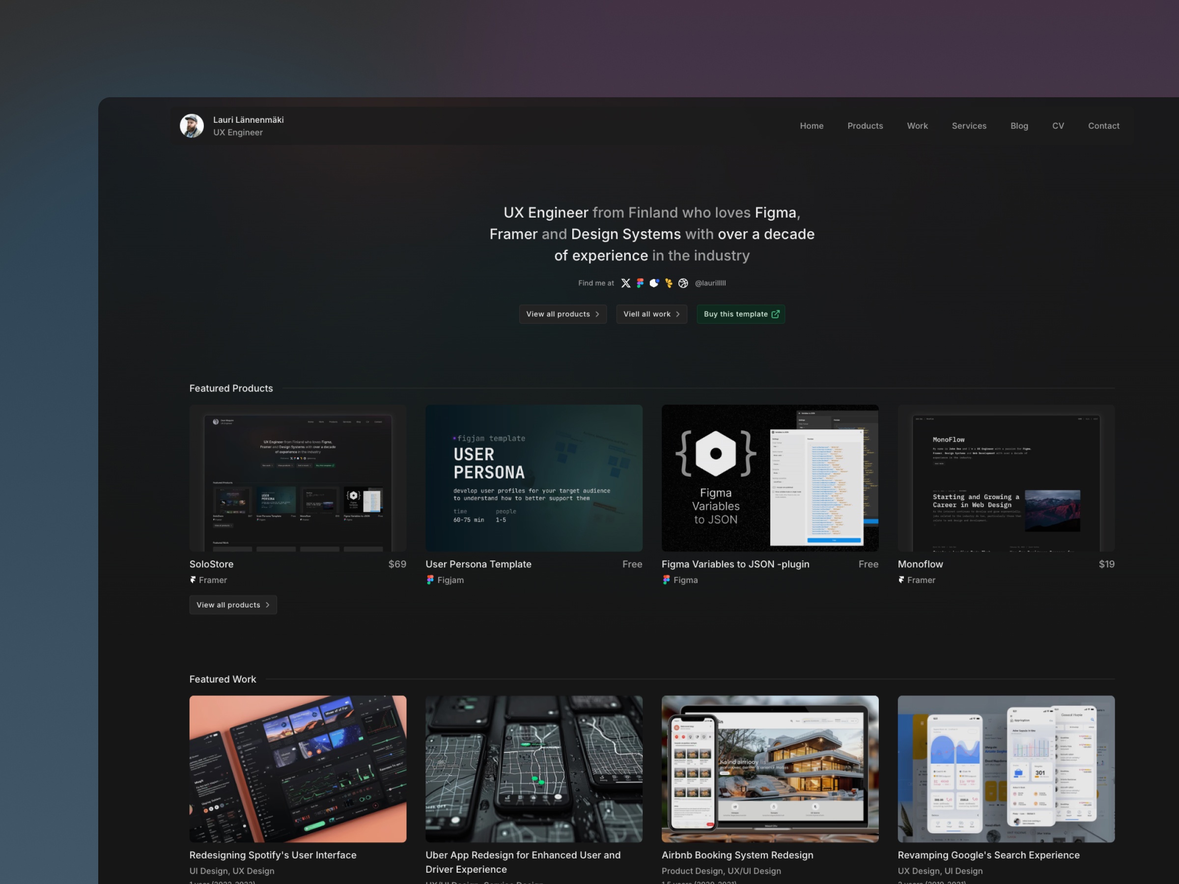 Screenshot of Solostore website