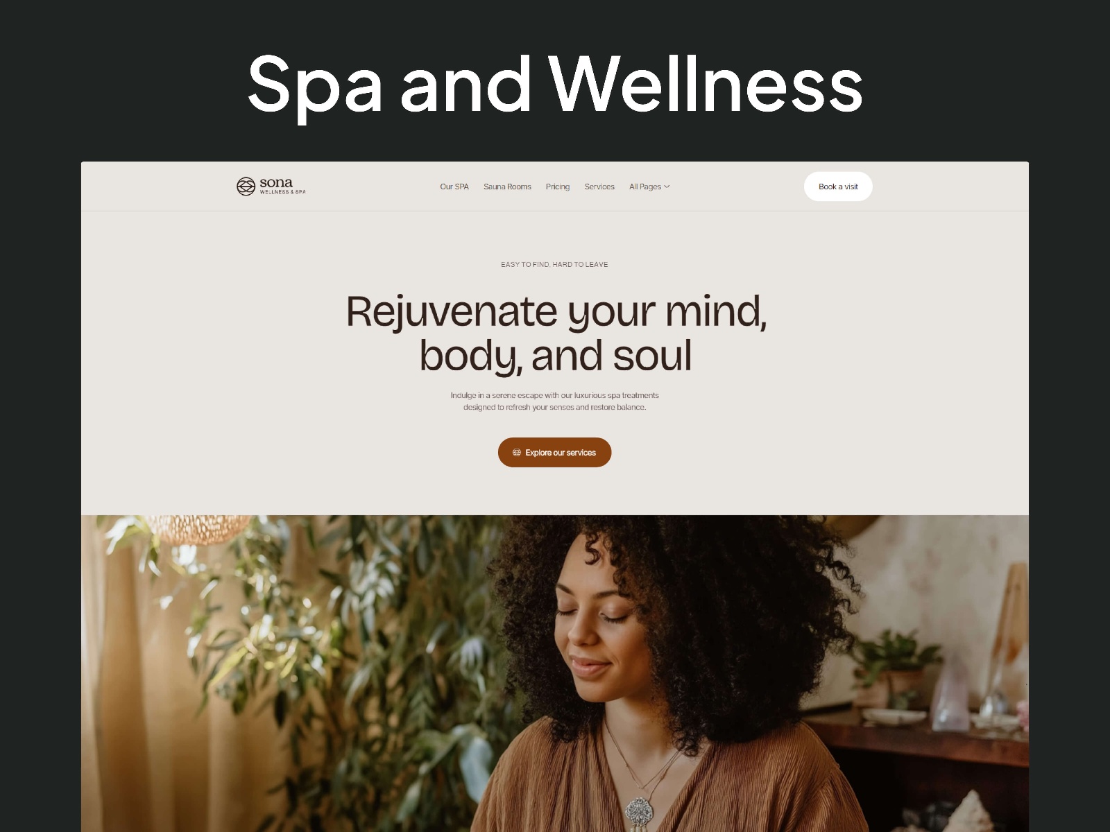 Screenshot of Sona website