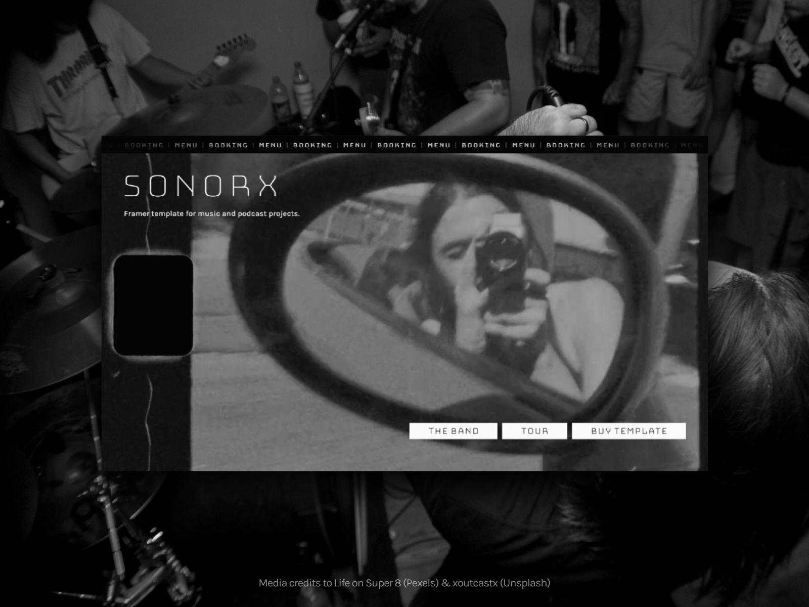 Screenshot of Sonorx website