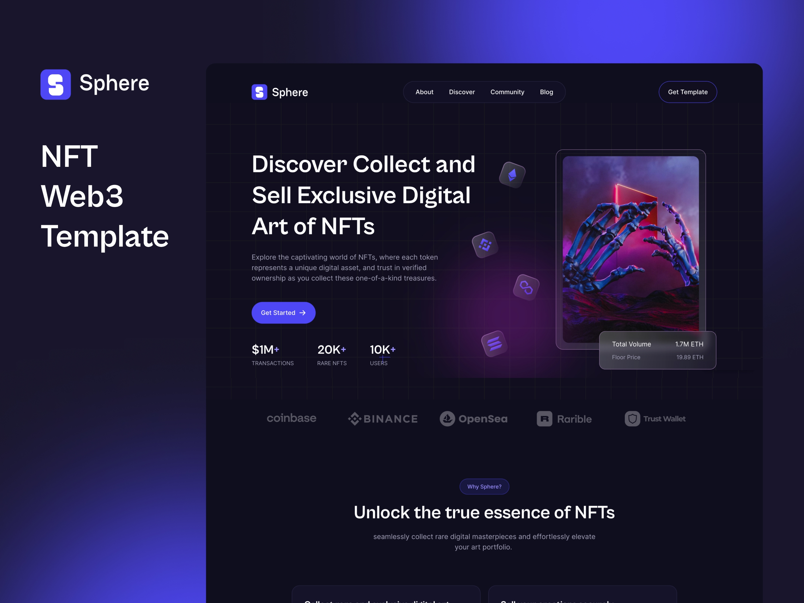 Screenshot of Sphere website