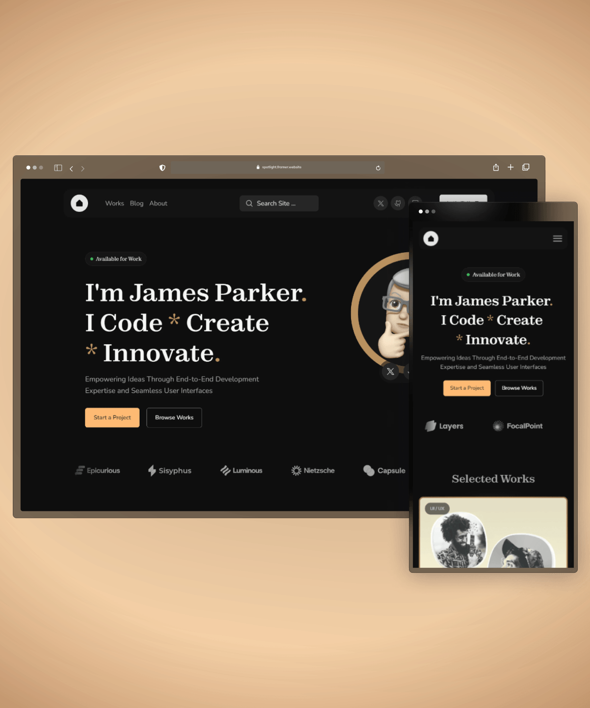 Screenshot of Spotlight website