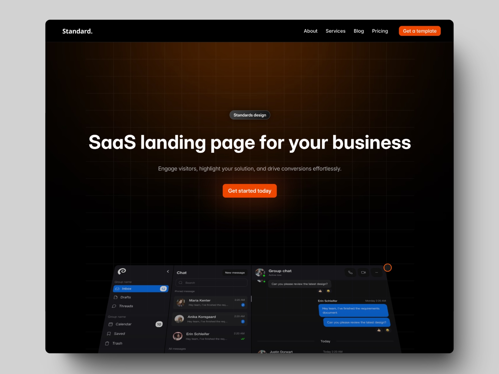 Screenshot of Sstandard website