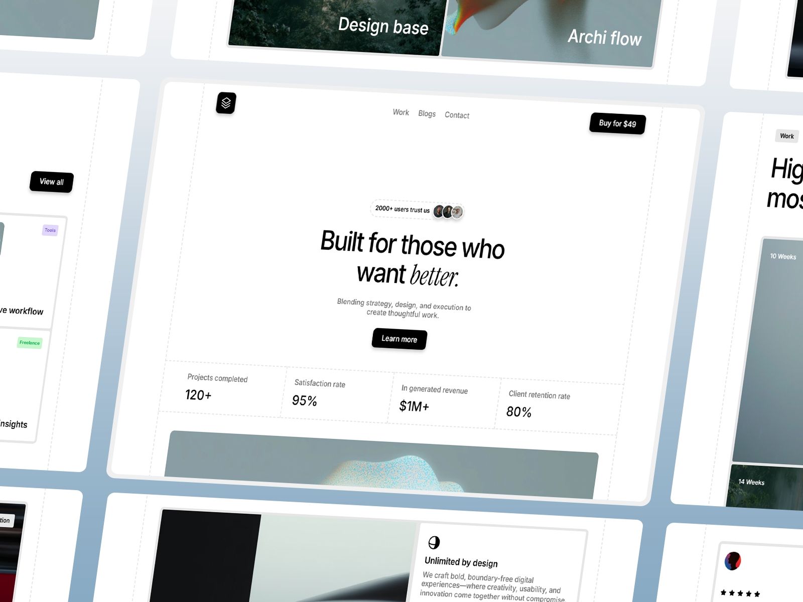 Screenshot of Startify website