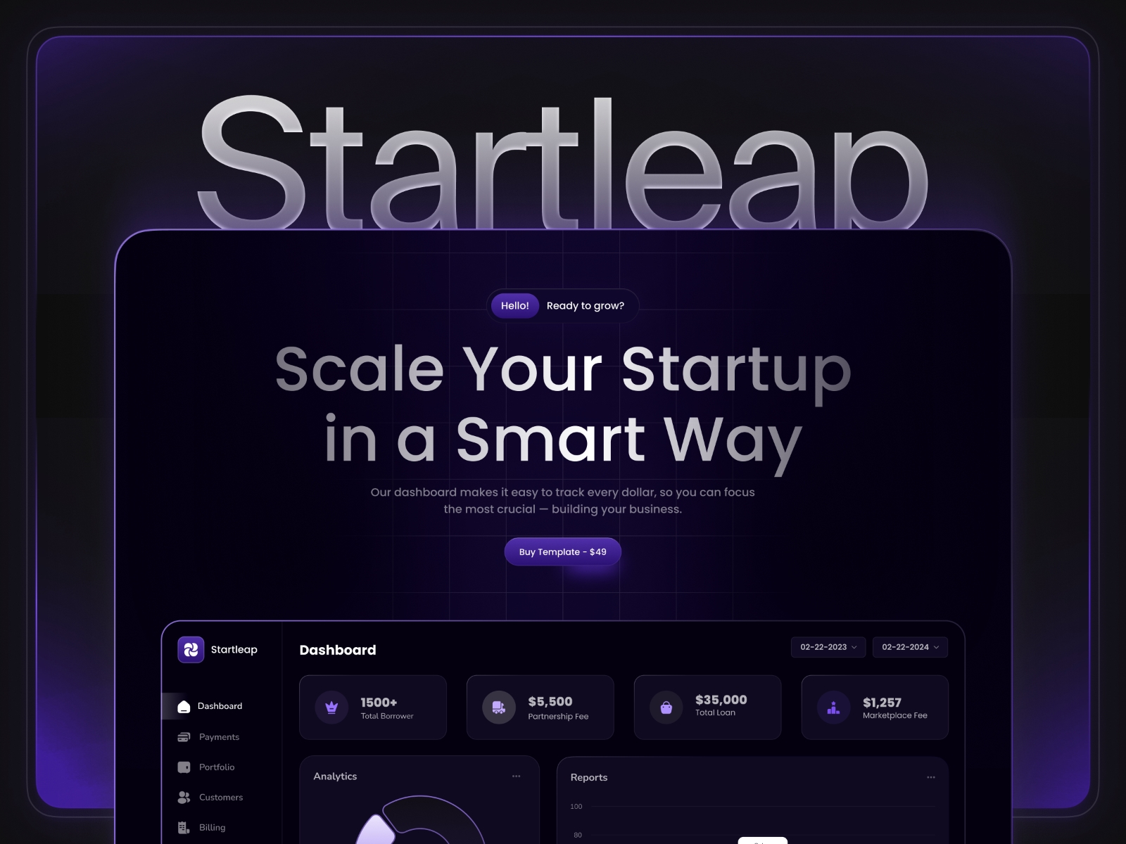 Screenshot of Startleap website