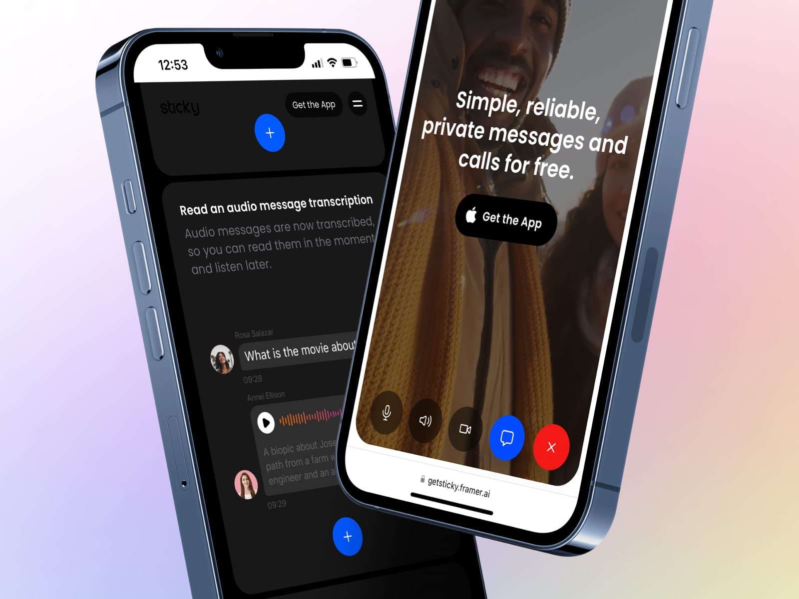 Screenshot of Sticky website