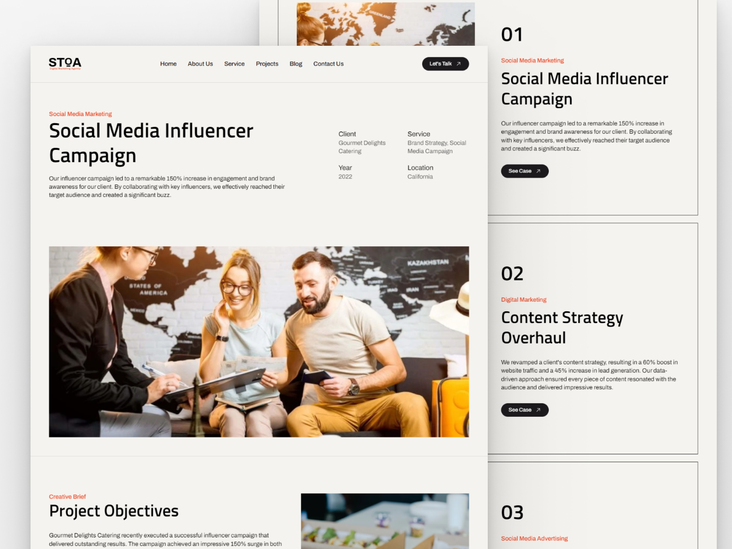 Screenshot 4 of Stoa digital marketing agency website