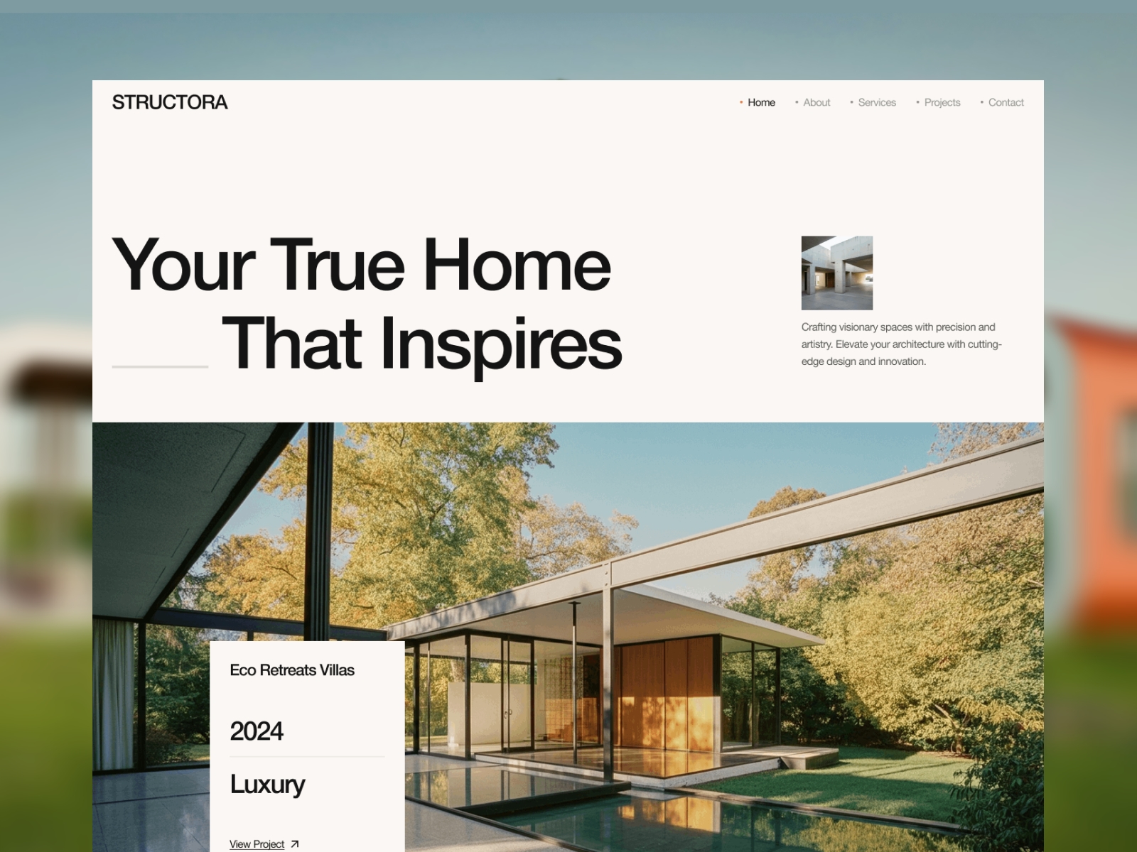 Screenshot of Structora website