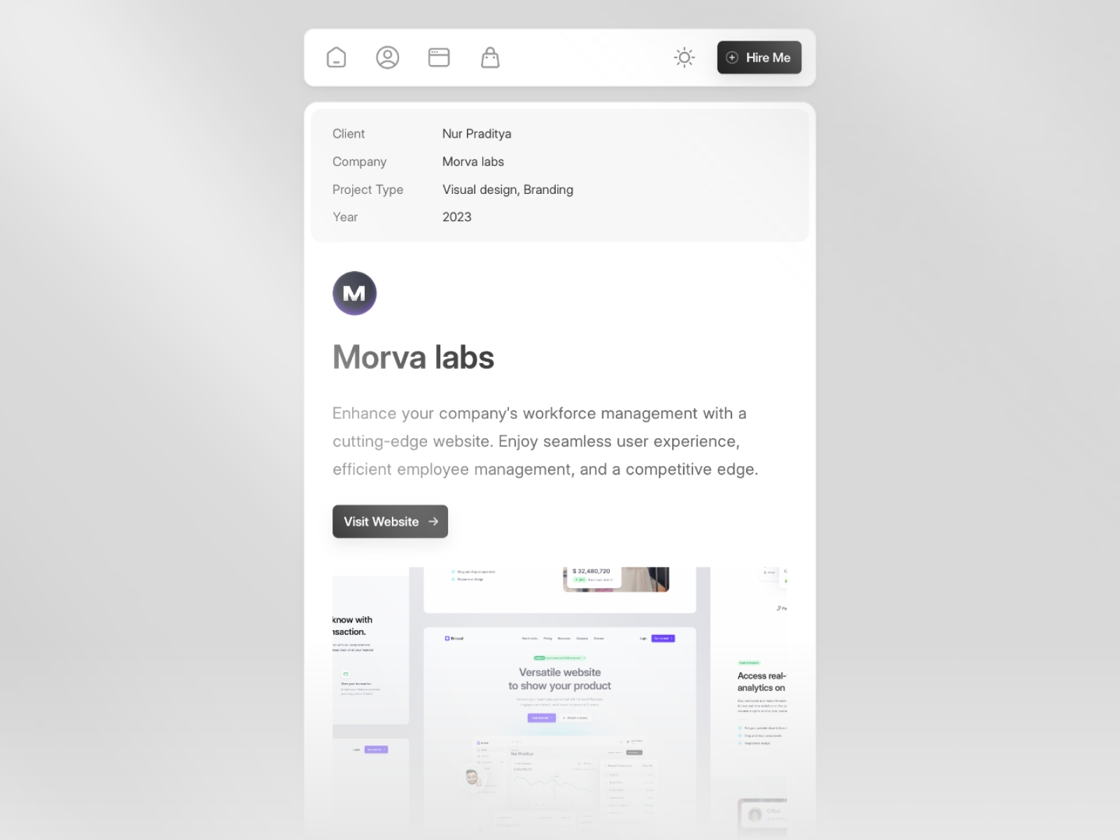 Screenshot 2 of Subtle folio