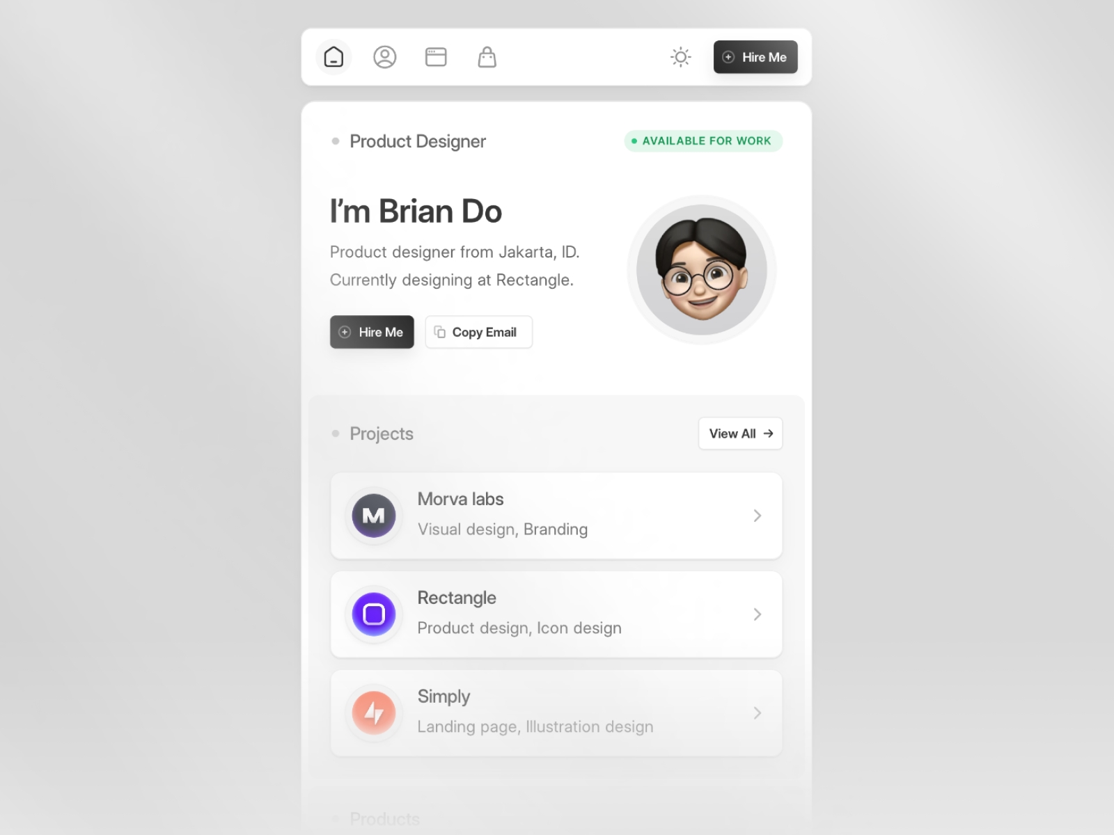 Screenshot 3 of Subtle folio
