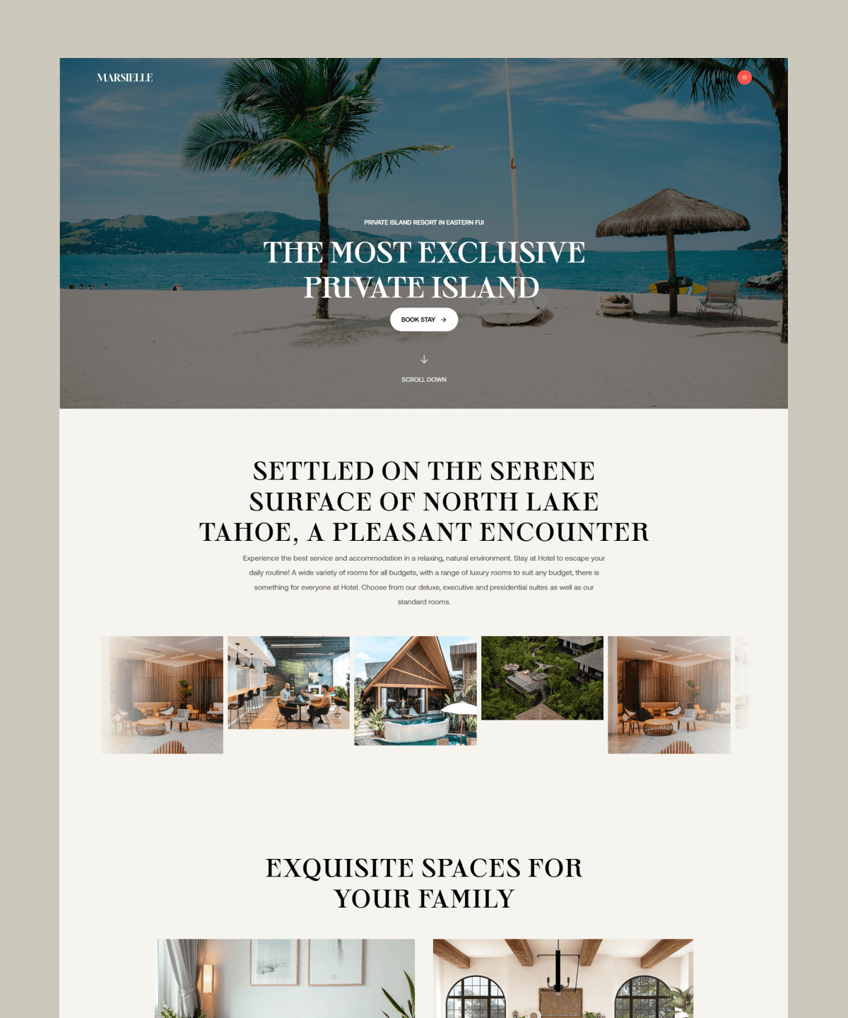 Screenshot of Suites hotel real estate bnb host template website
