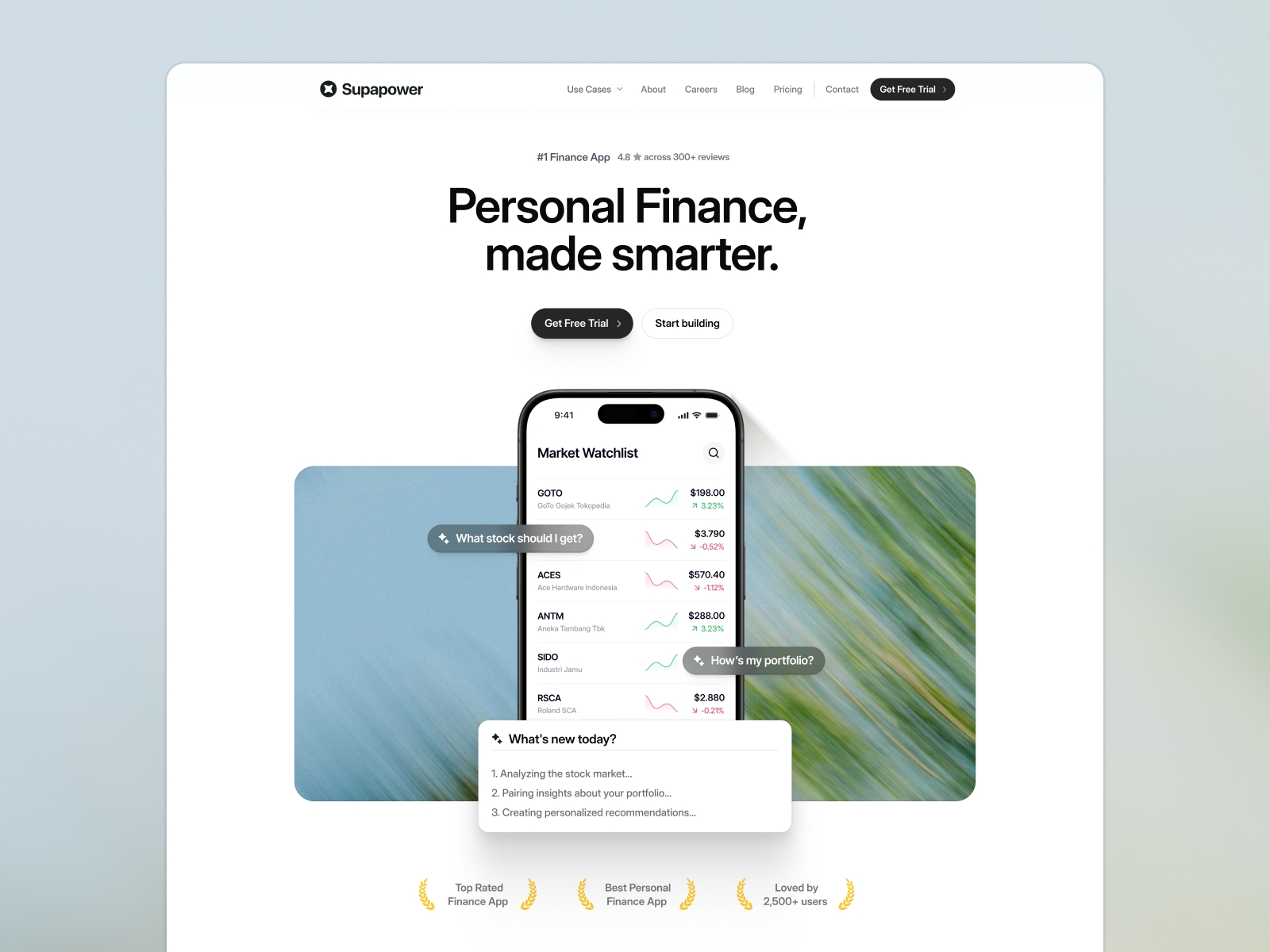 Screenshot of Supapower website