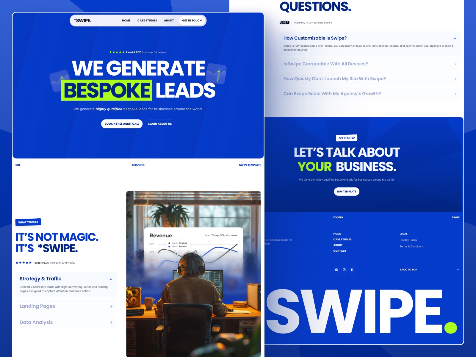 Screenshot of Swipe website
