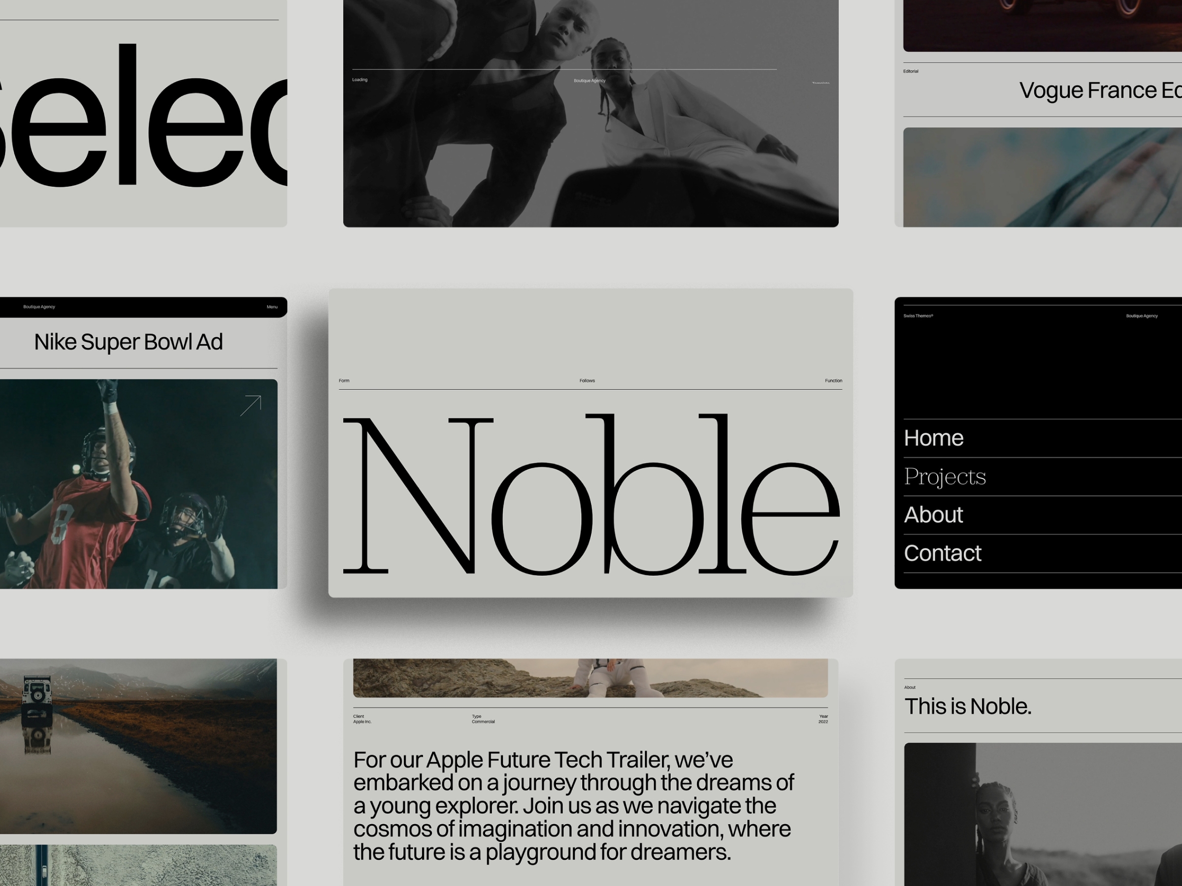 Screenshot of Swissagency website