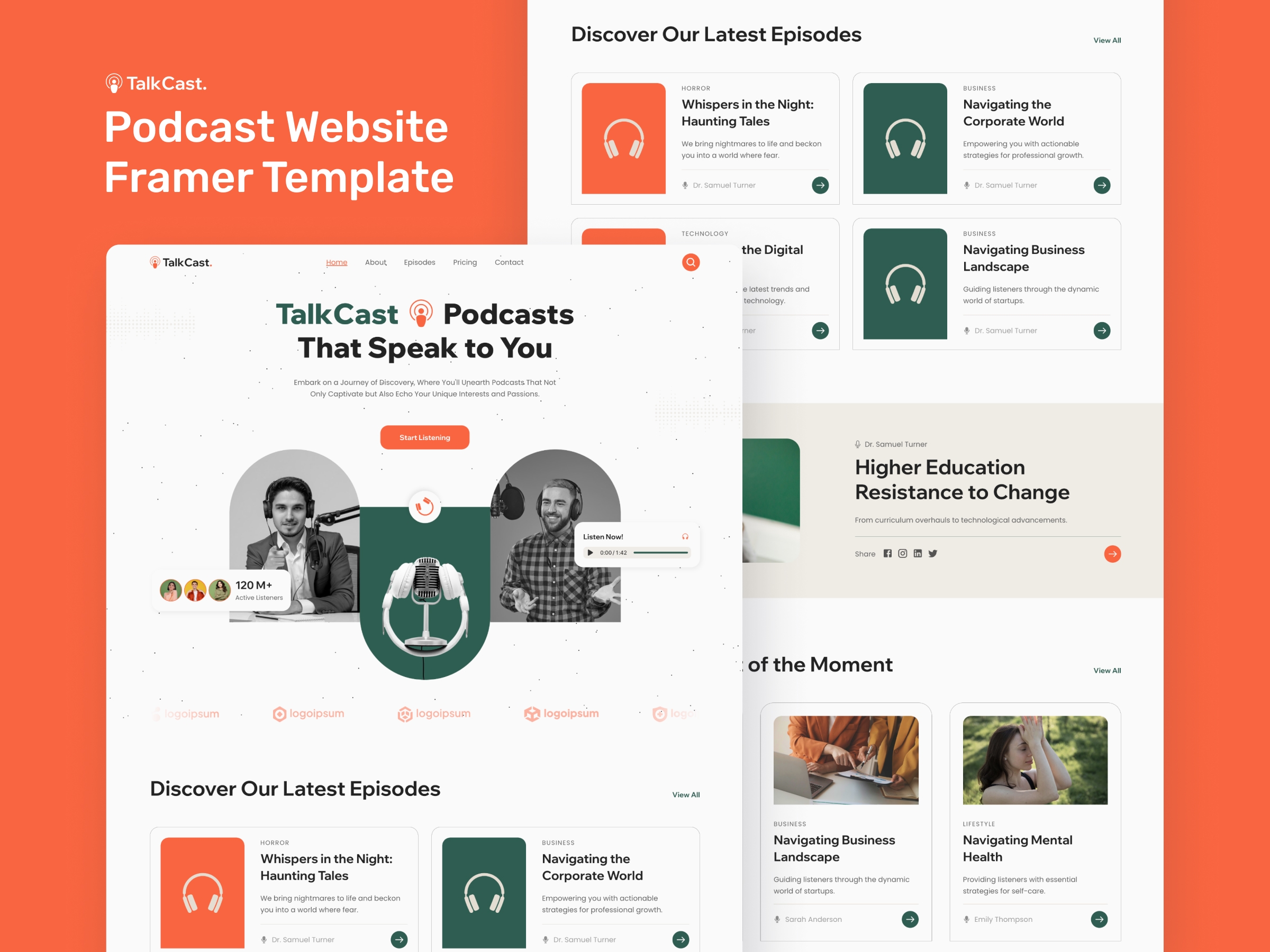 Screenshot of Talkcast website