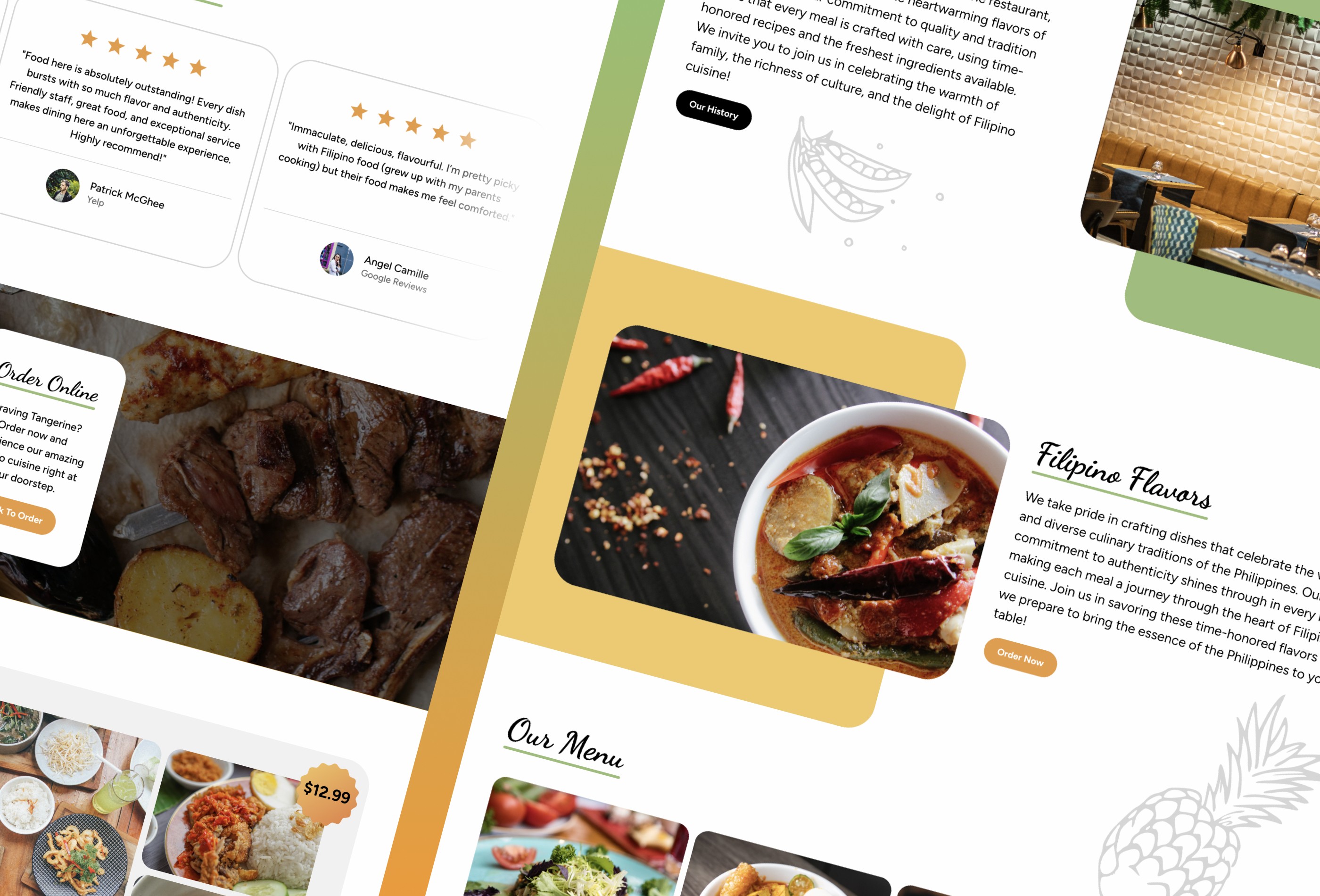 Screenshot 3 of Tangerine restaurant template