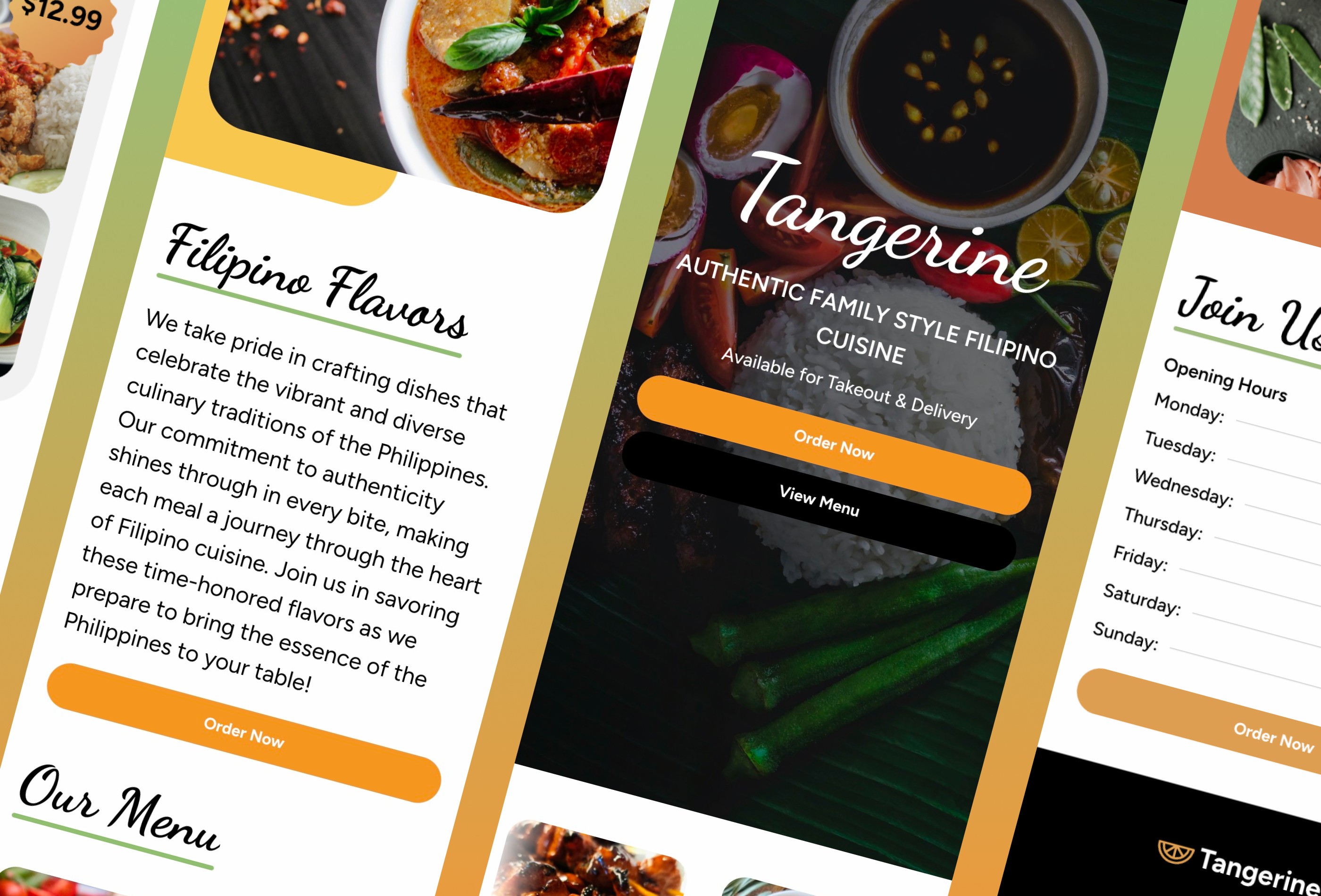 Screenshot 4 of Tangerine restaurant template