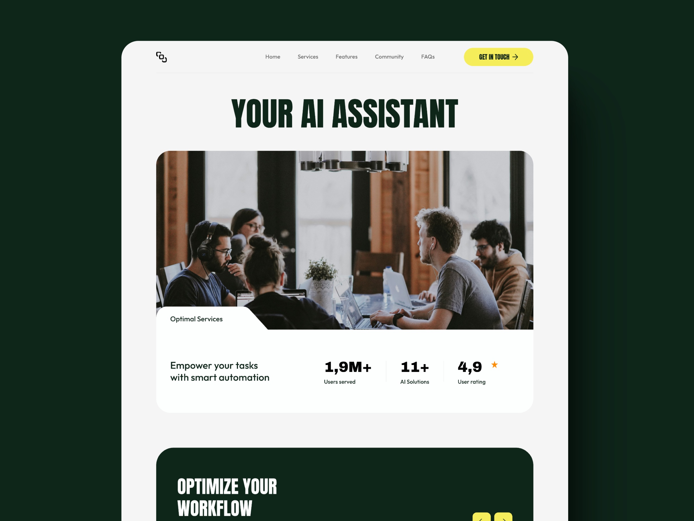 Screenshot of Taskai website