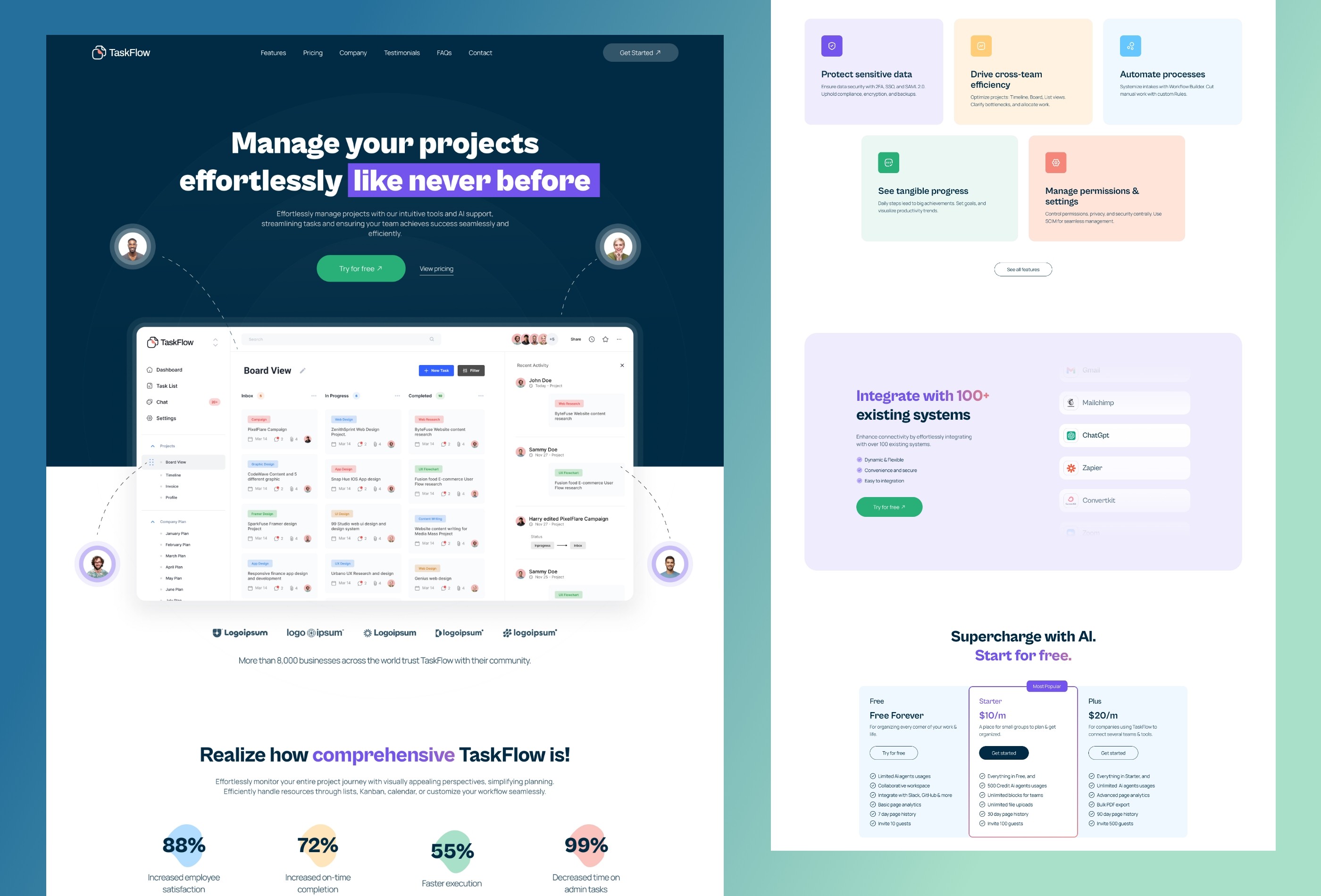 Screenshot 2 of Taskflow saas product template