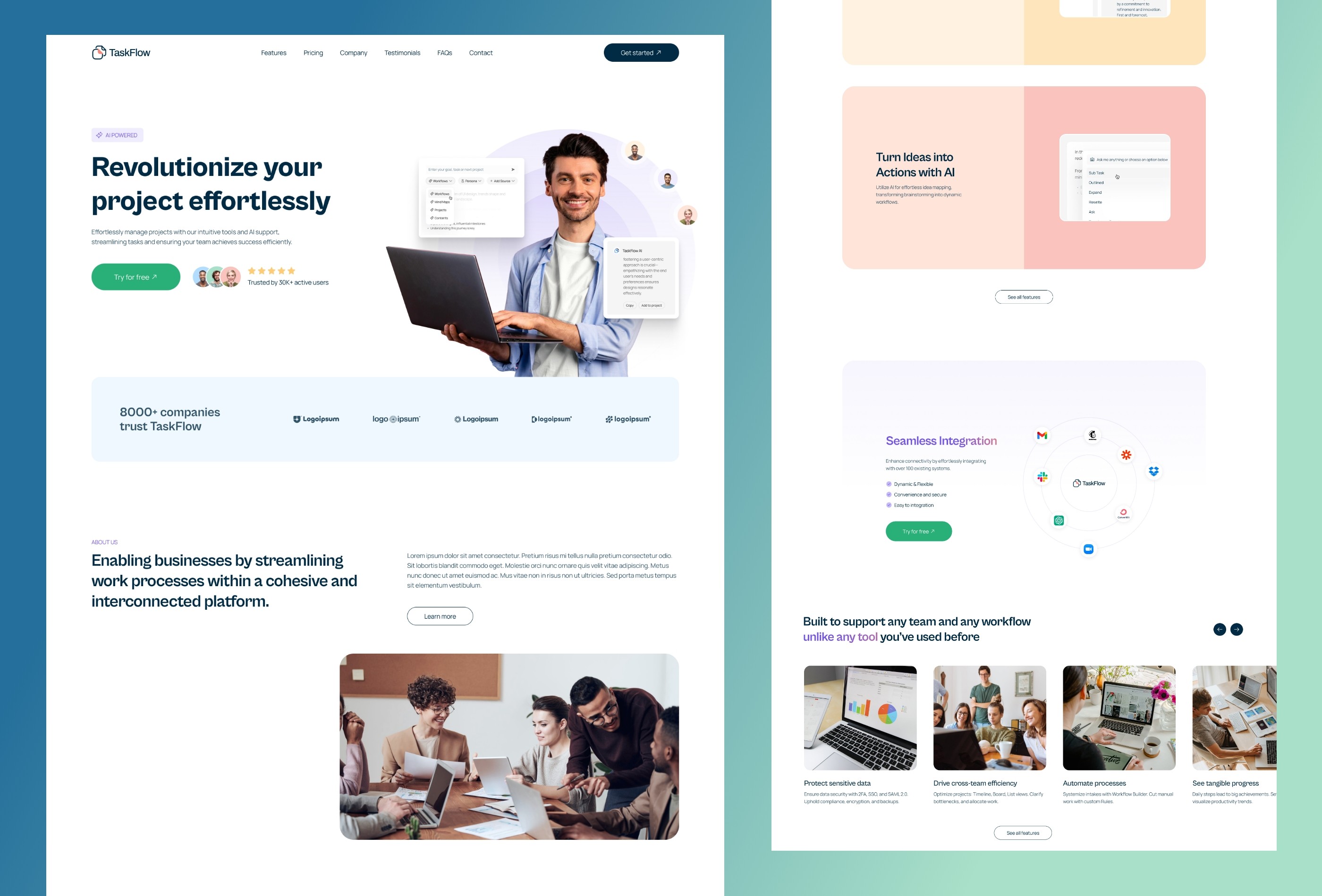 Screenshot 3 of Taskflow saas product template