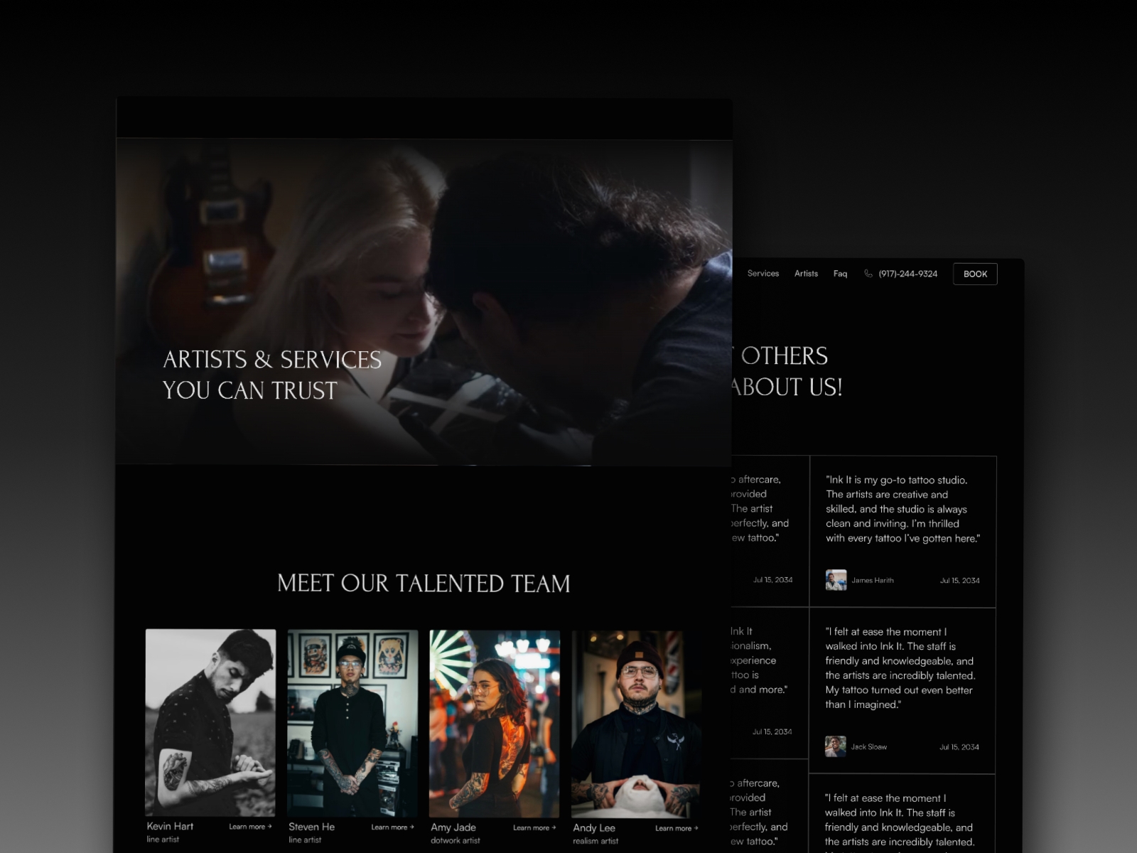 Screenshot 4 of Tat tattoo studio template