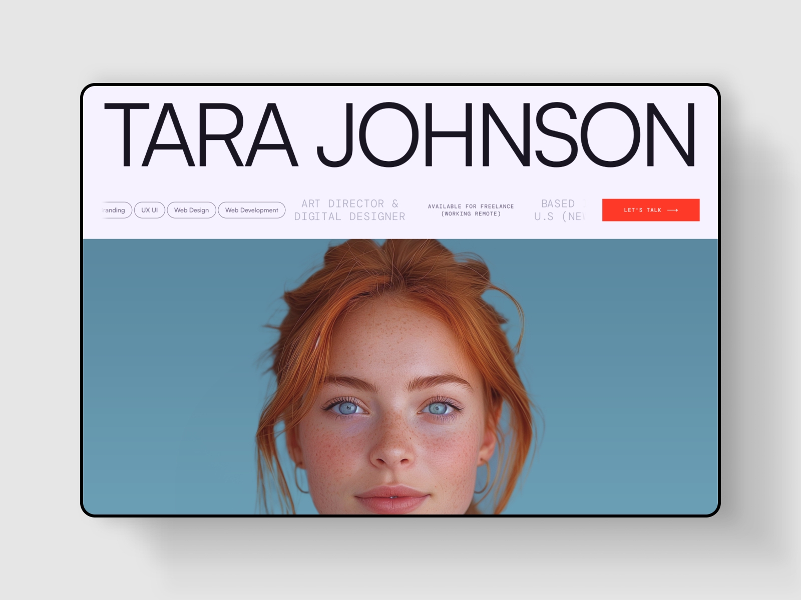 Screenshot of Tdtarafolio website