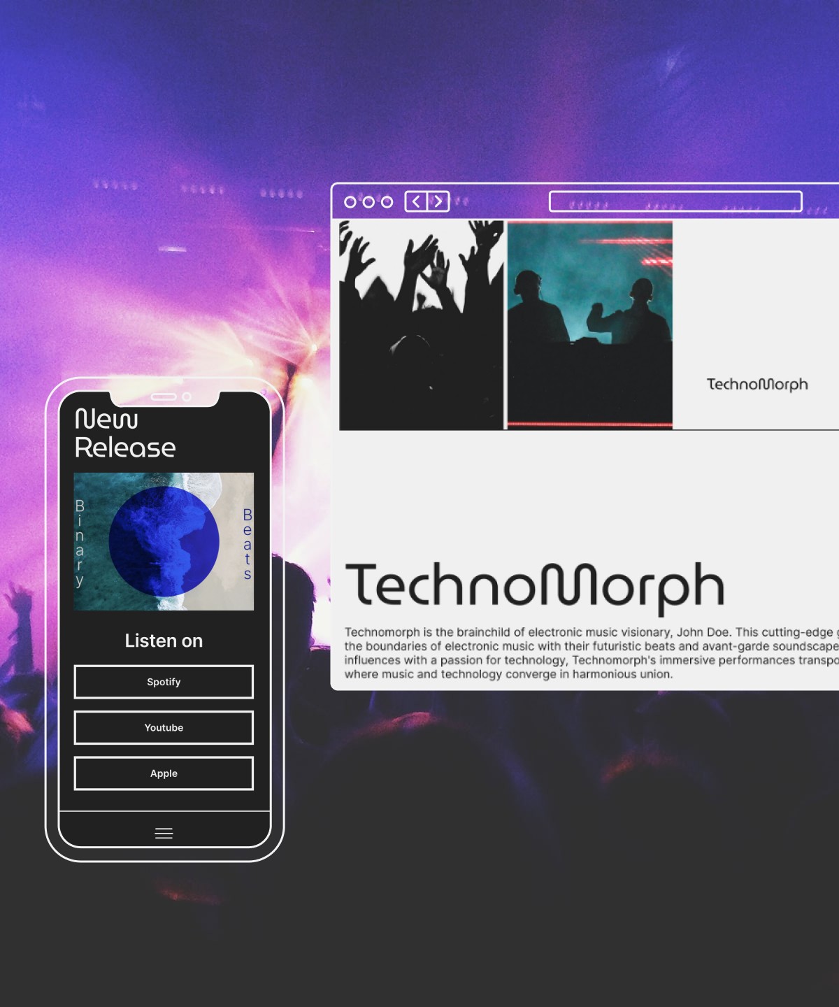 Screenshot of Technomorph website