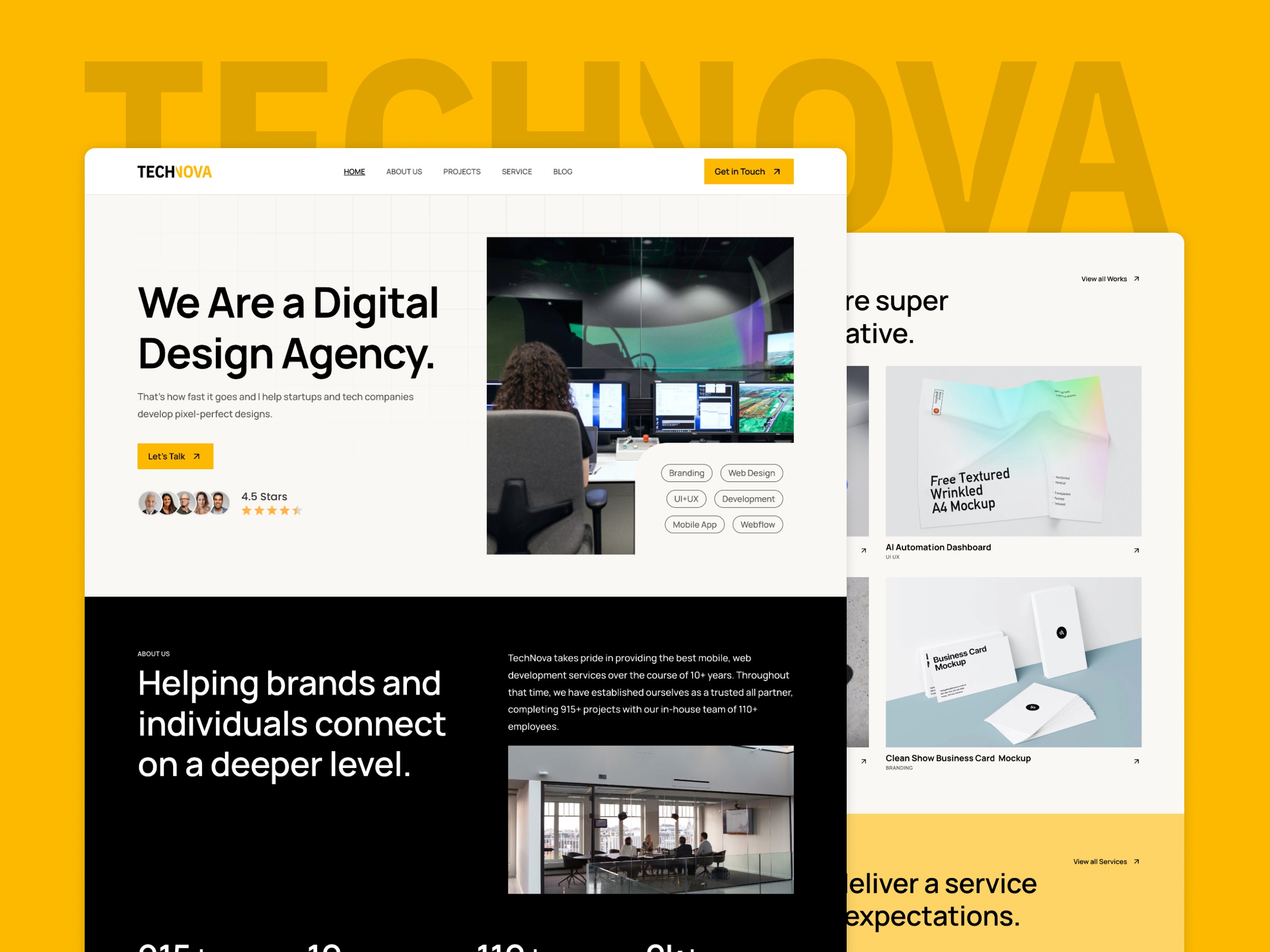 Screenshot of Technova website