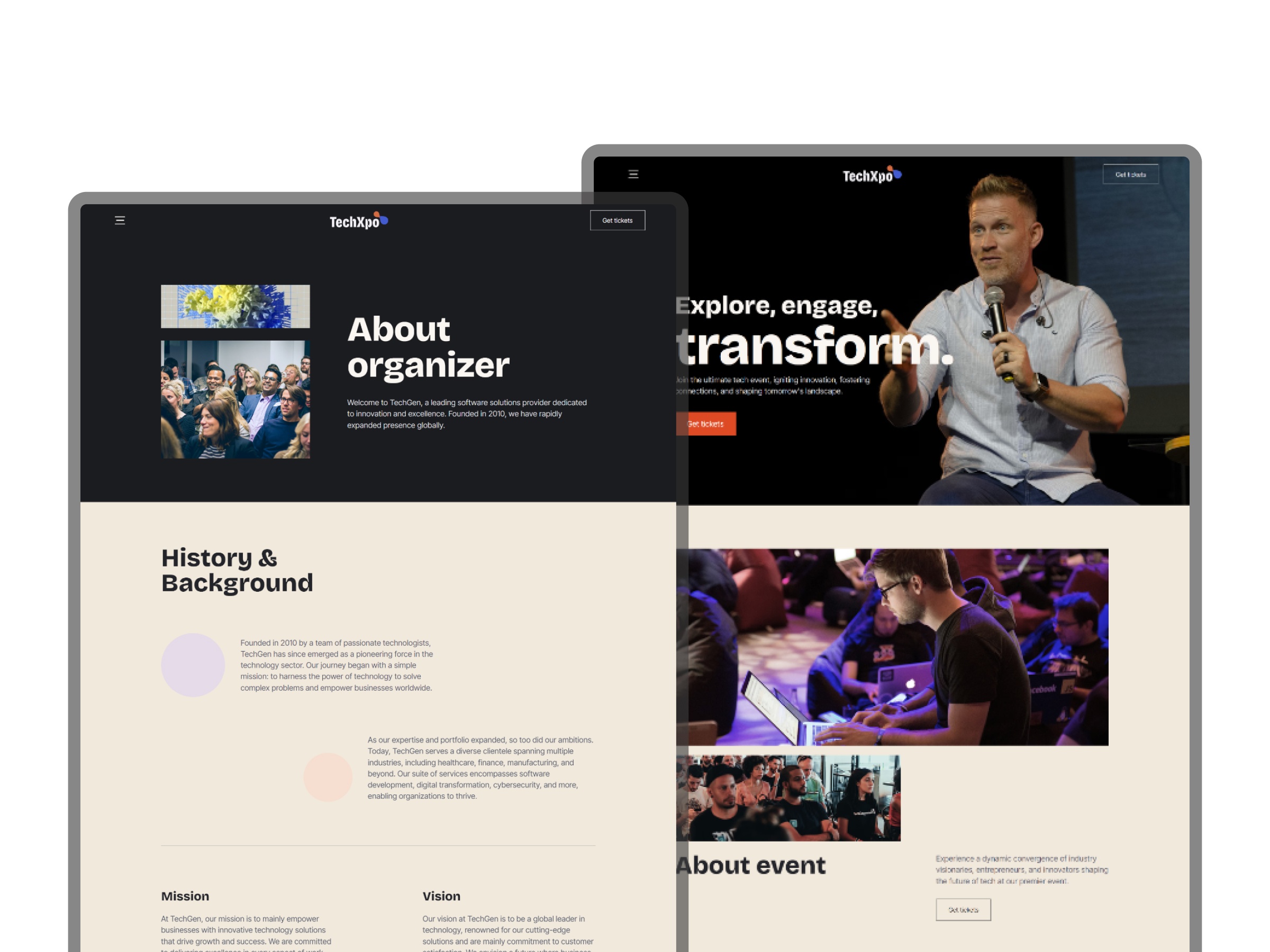 Screenshot 4 of Techxpo events conference website template