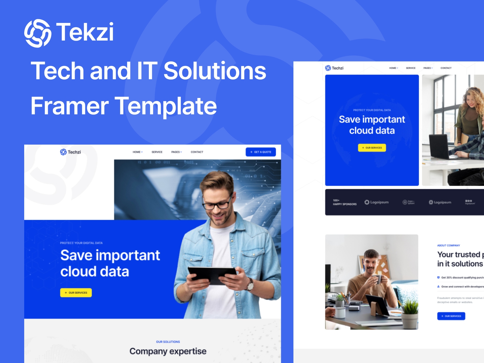 Screenshot of Tekzi website