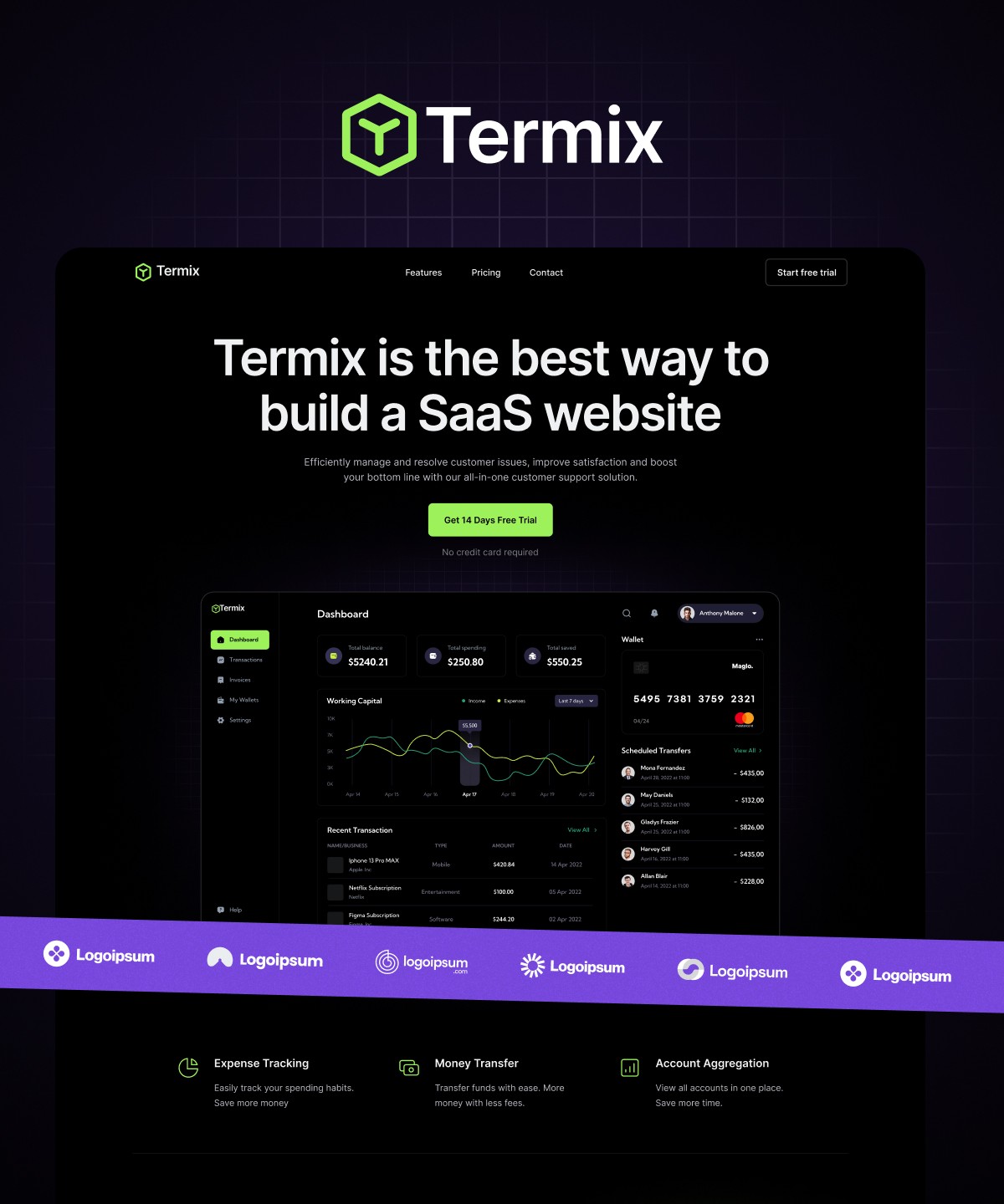 Screenshot of Termix website