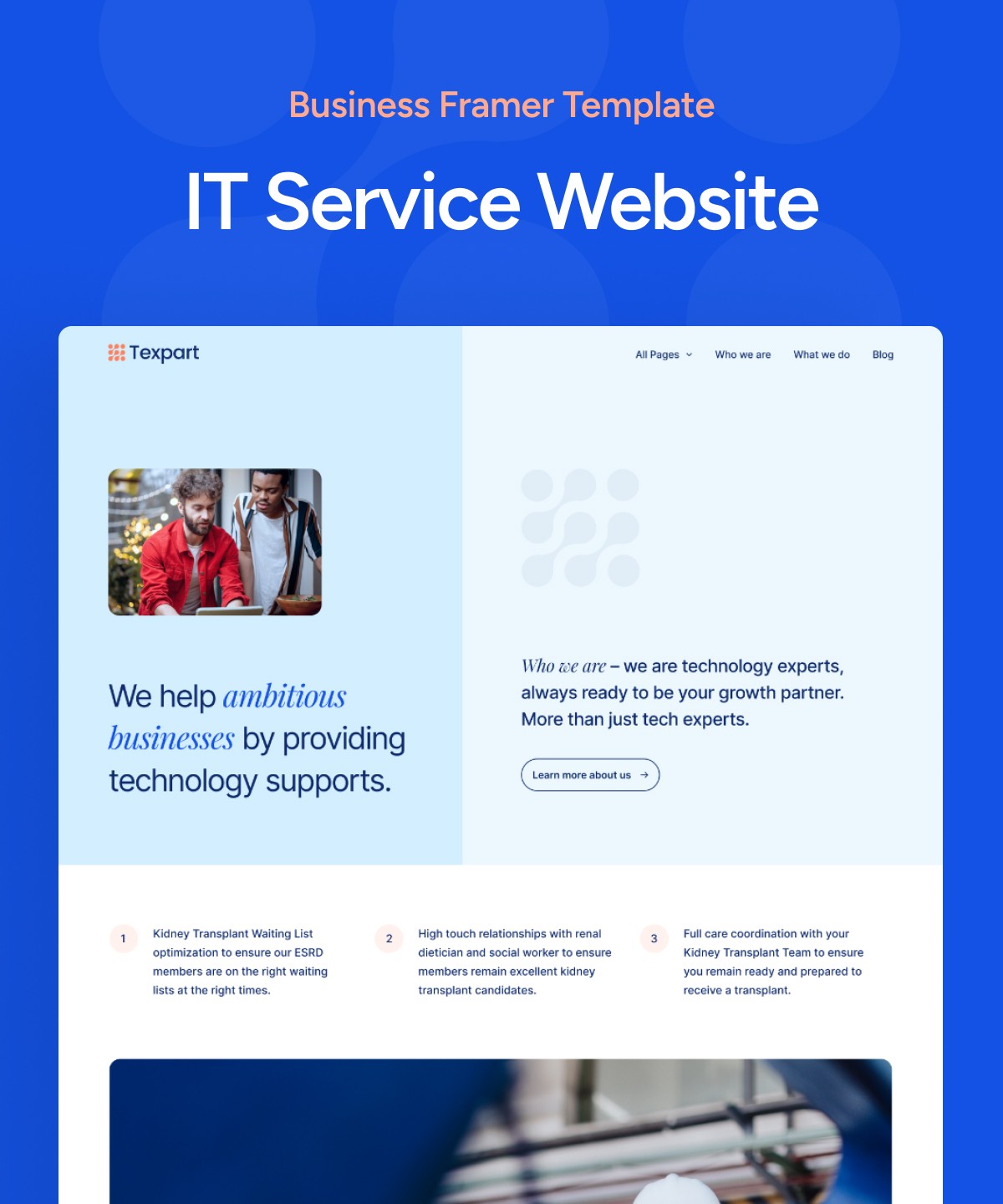 Screenshot of Texpart website