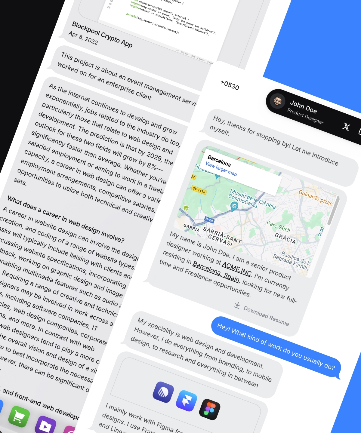 Screenshot of Textfolio website