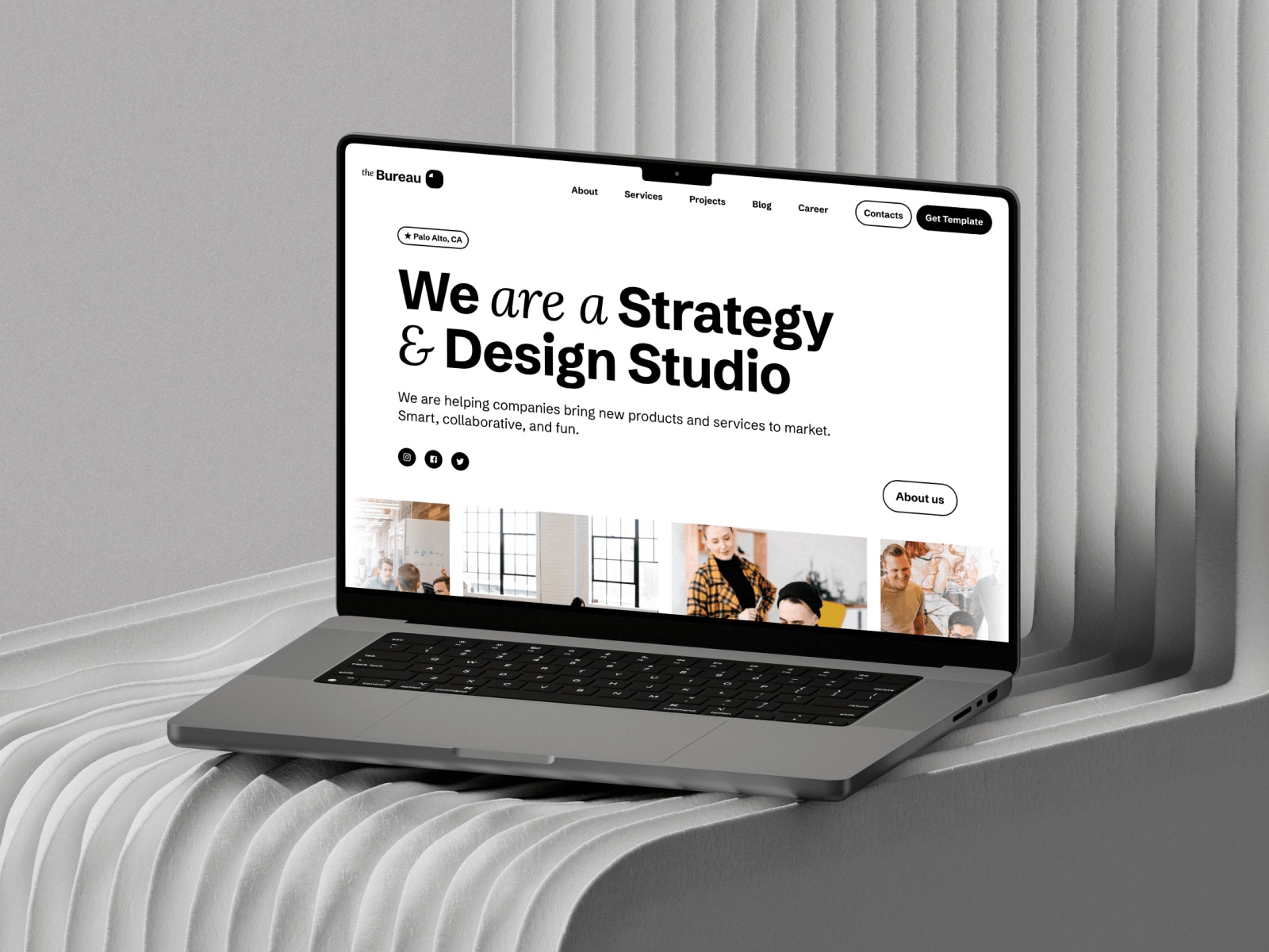 Screenshot of The bureau website