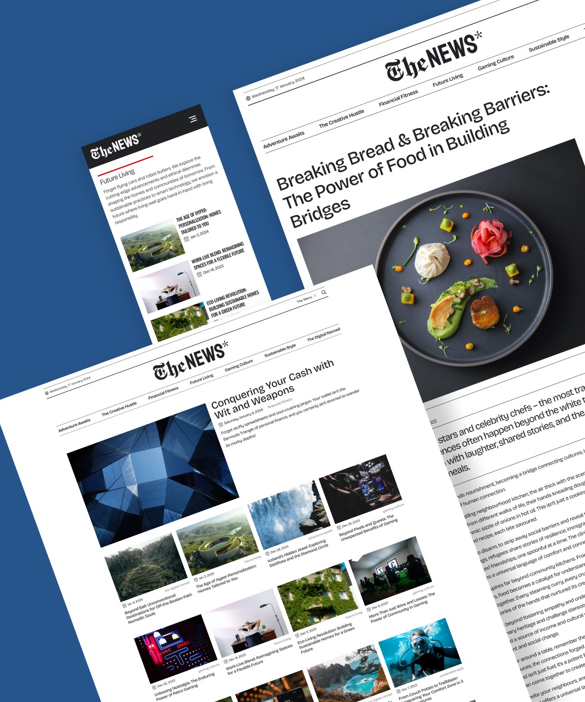 Screenshot 1 of The news framer template