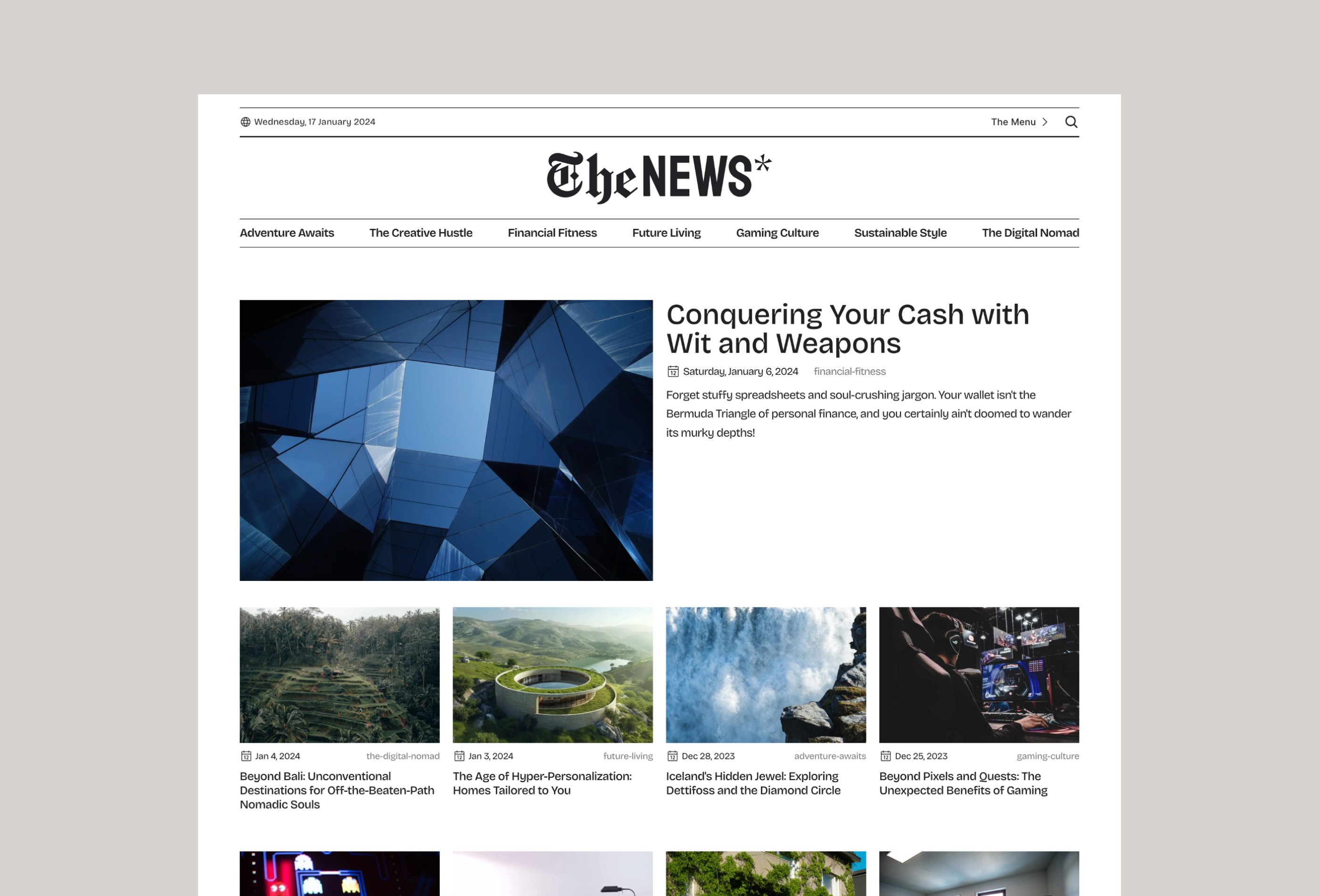 Screenshot 2 of The news framer template